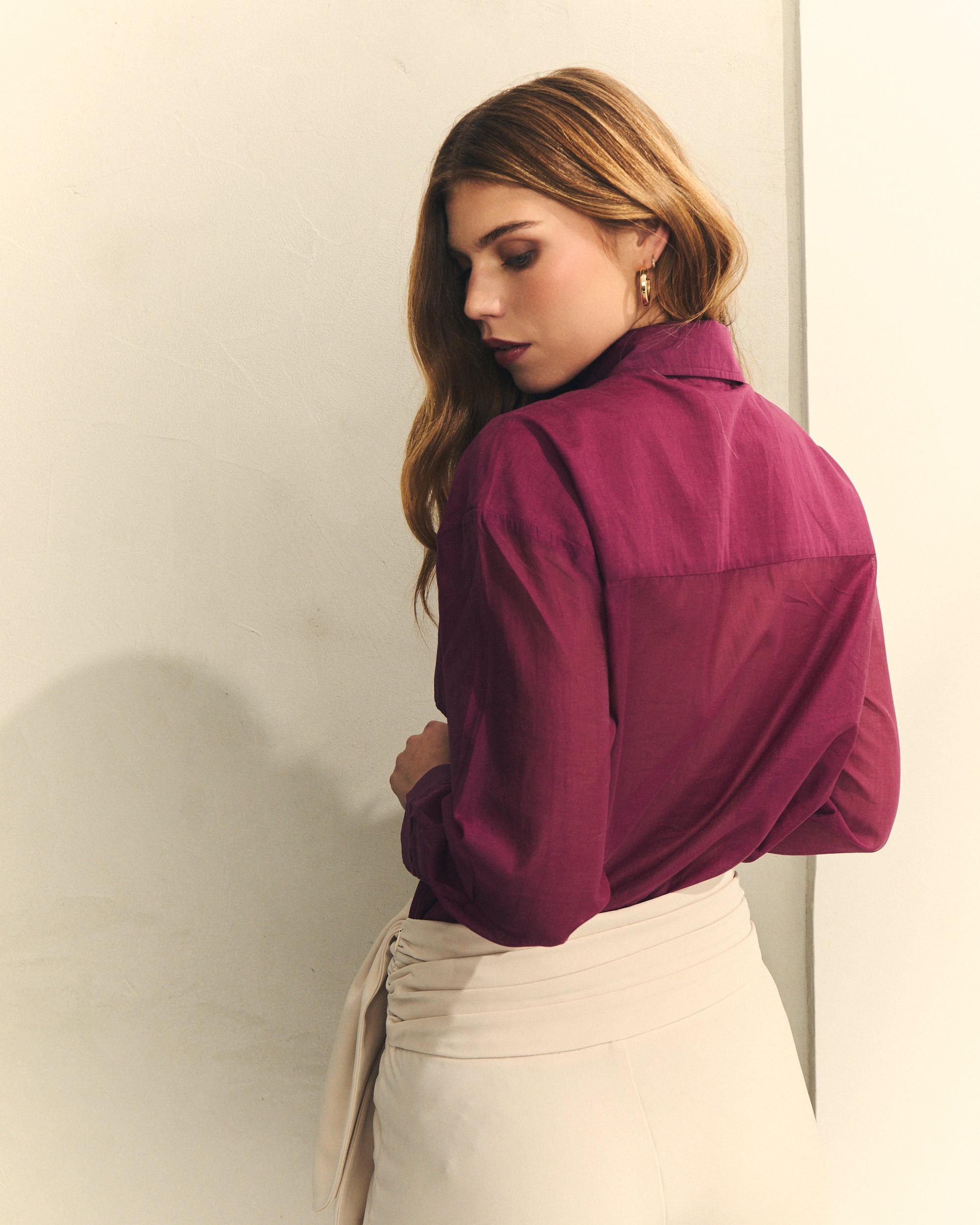 BLUSA MANGA LARGA BOLSILLO BORDADO