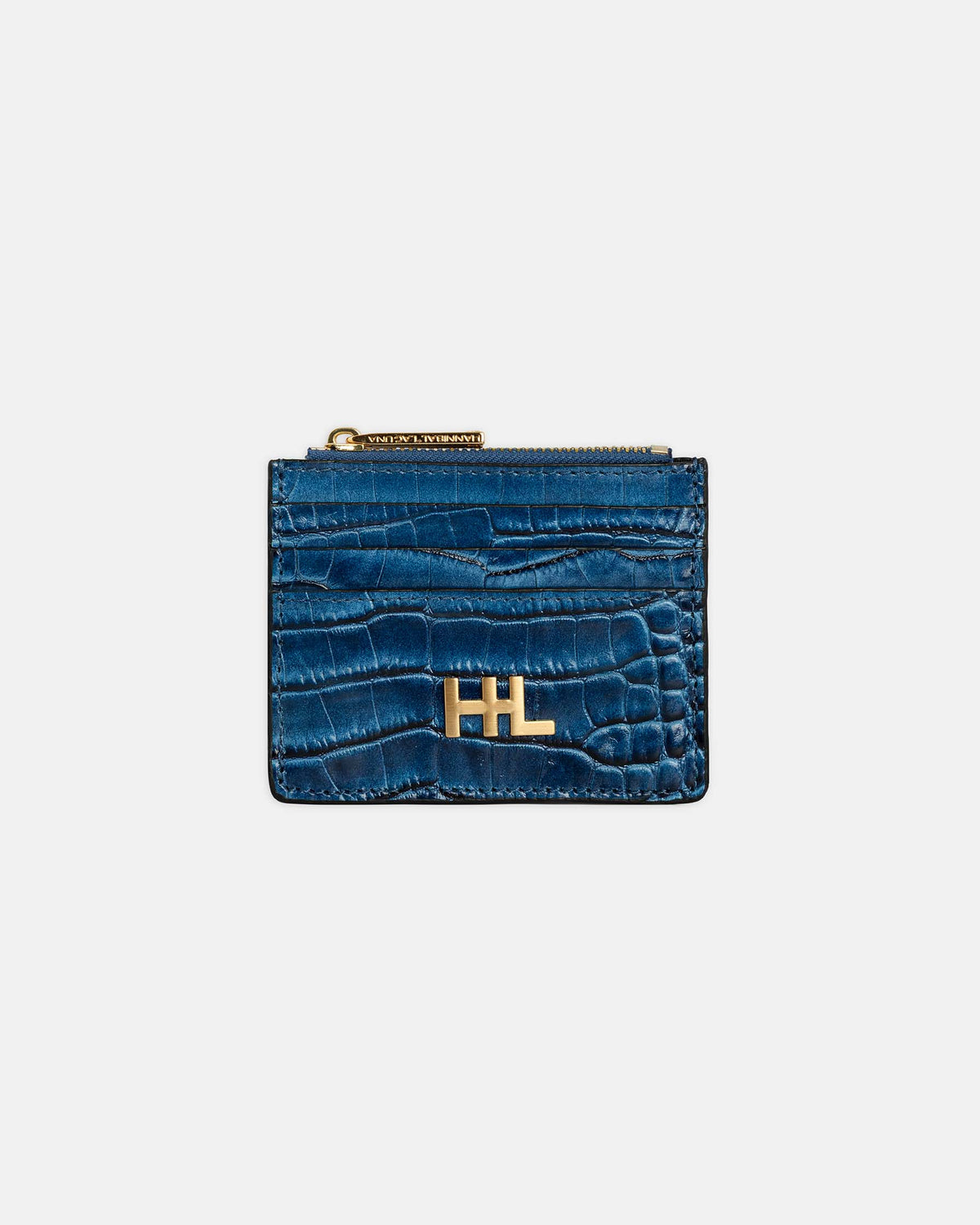 Cartera pequeña de piel con cremallera