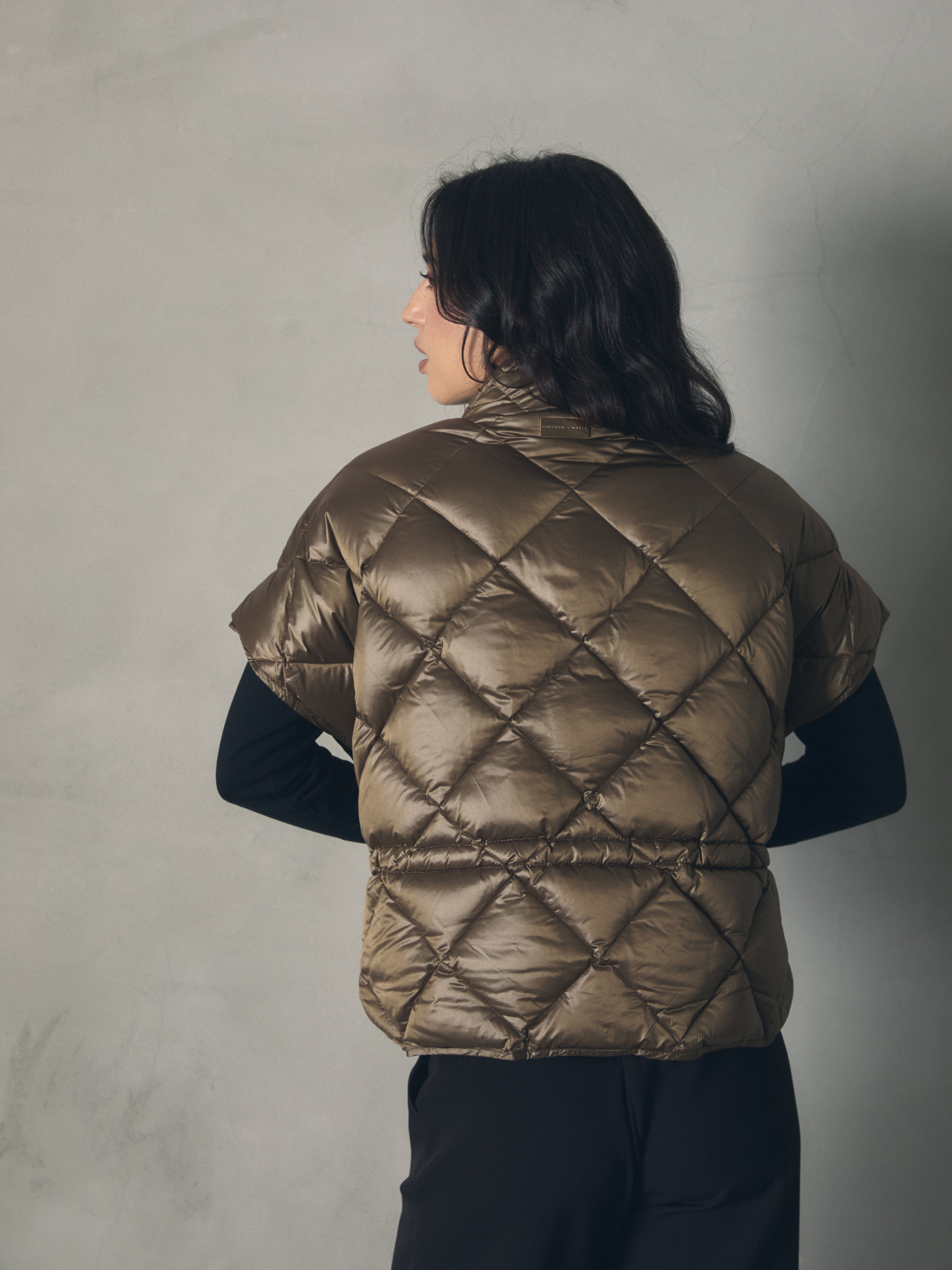 CHALECO PLUMAS ACOLCHADO ROMBO