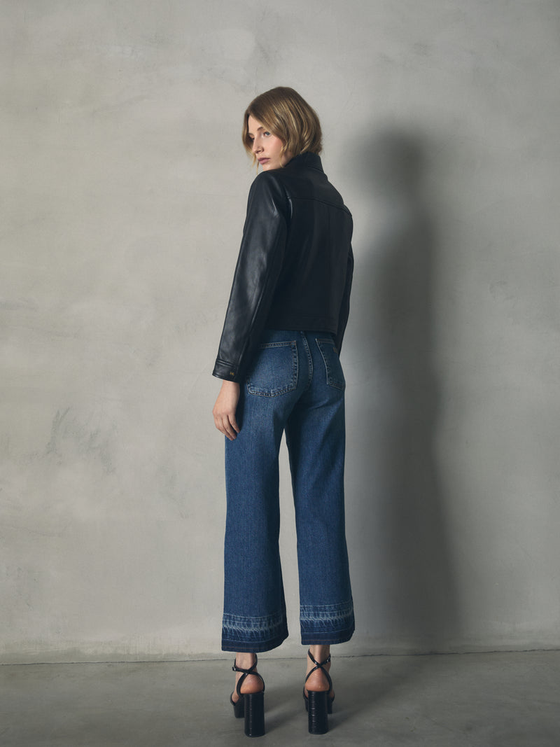 CAZADORA CUERO CON BOLSILLOS GRANDES