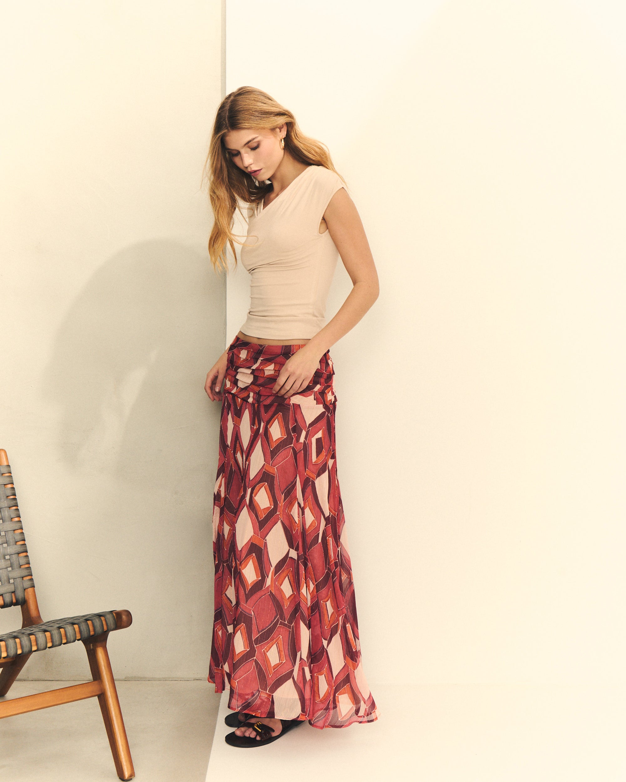 FALDA ESTAMPADO GEOMETRICO