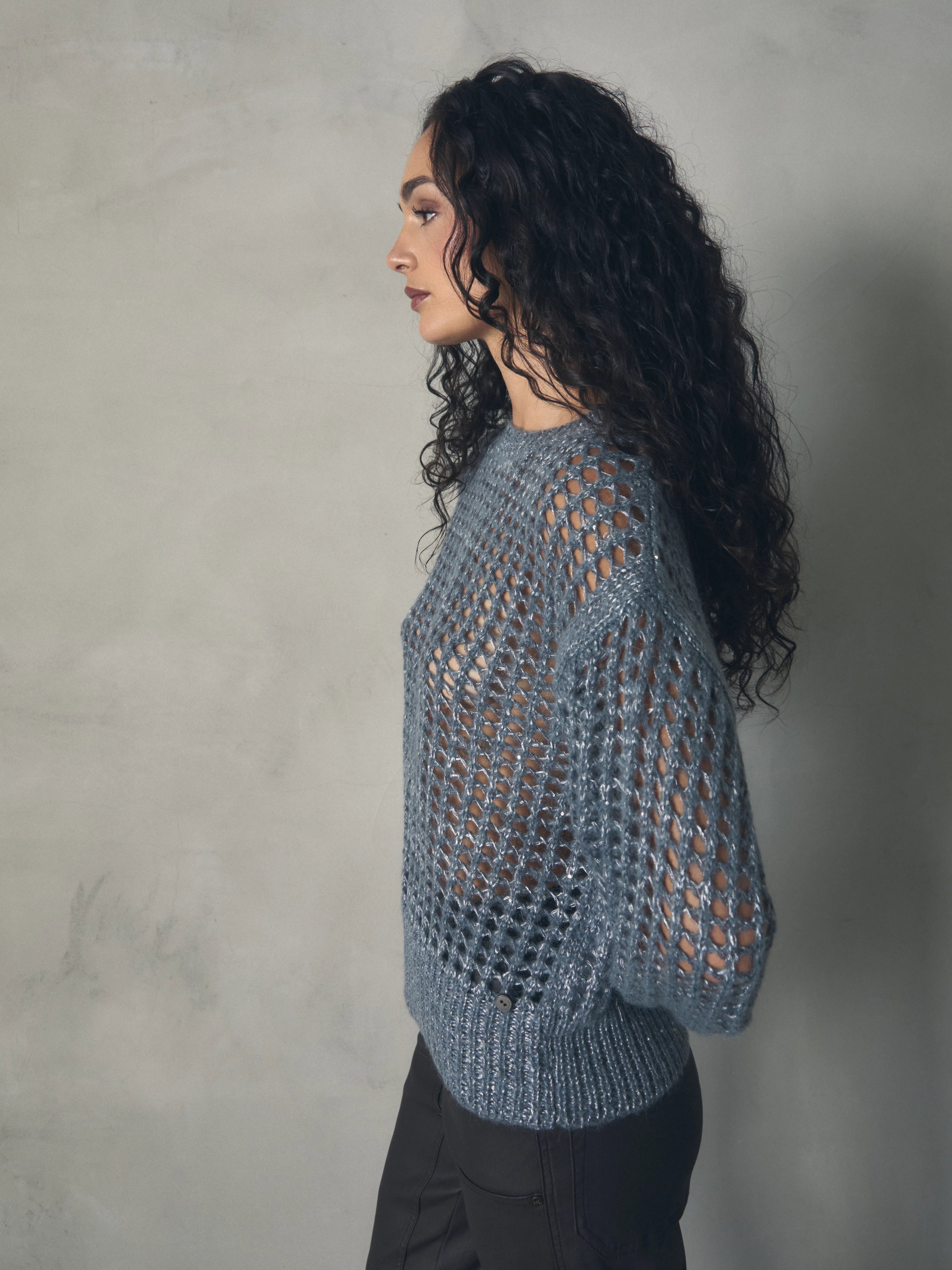 JERSEY CALADO DE MOHAIR CON LENTEJUELA