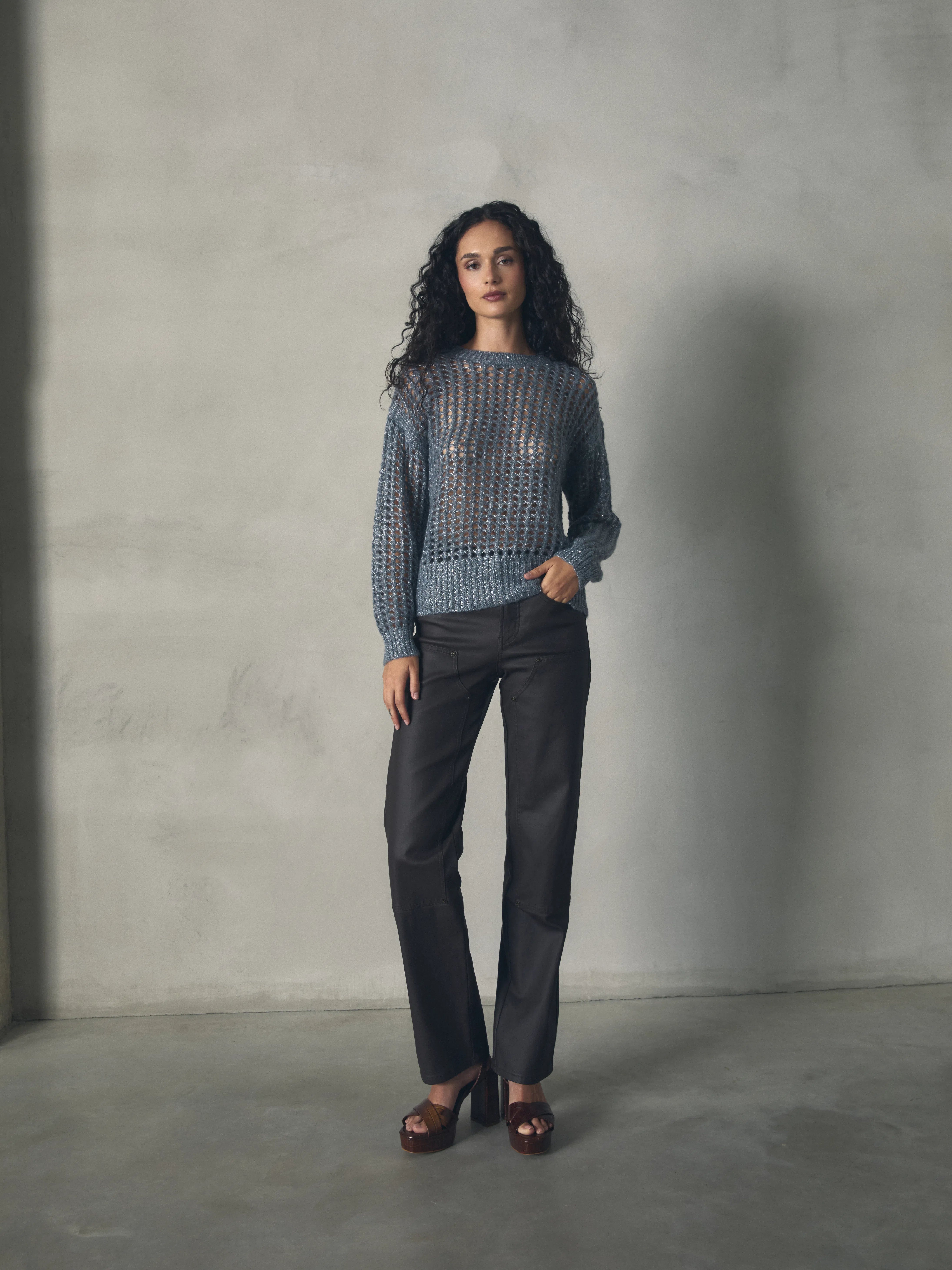 JERSEY CALADO DE MOHAIR CON LENTEJUELA