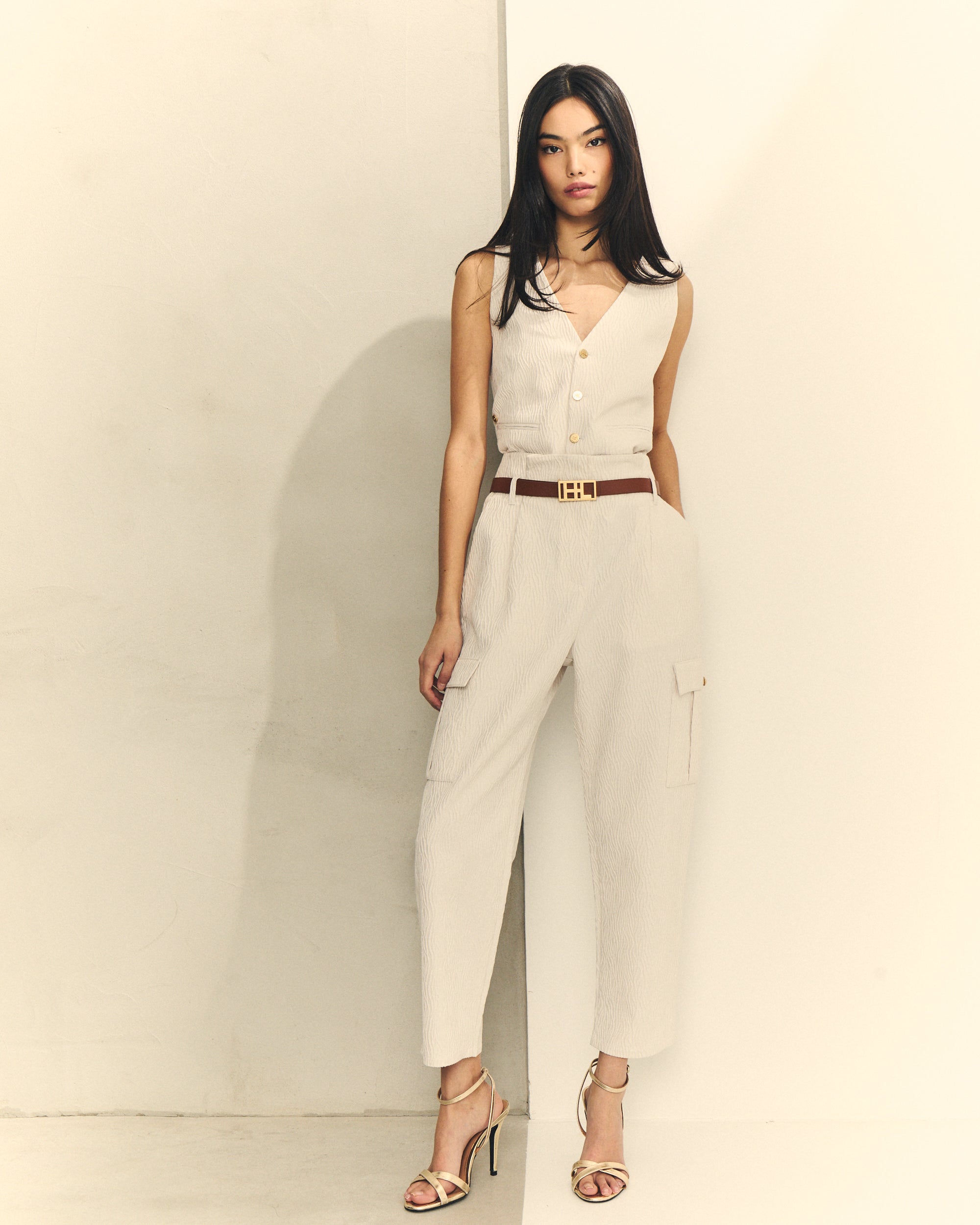 PANTALON CARGO JACQUARD