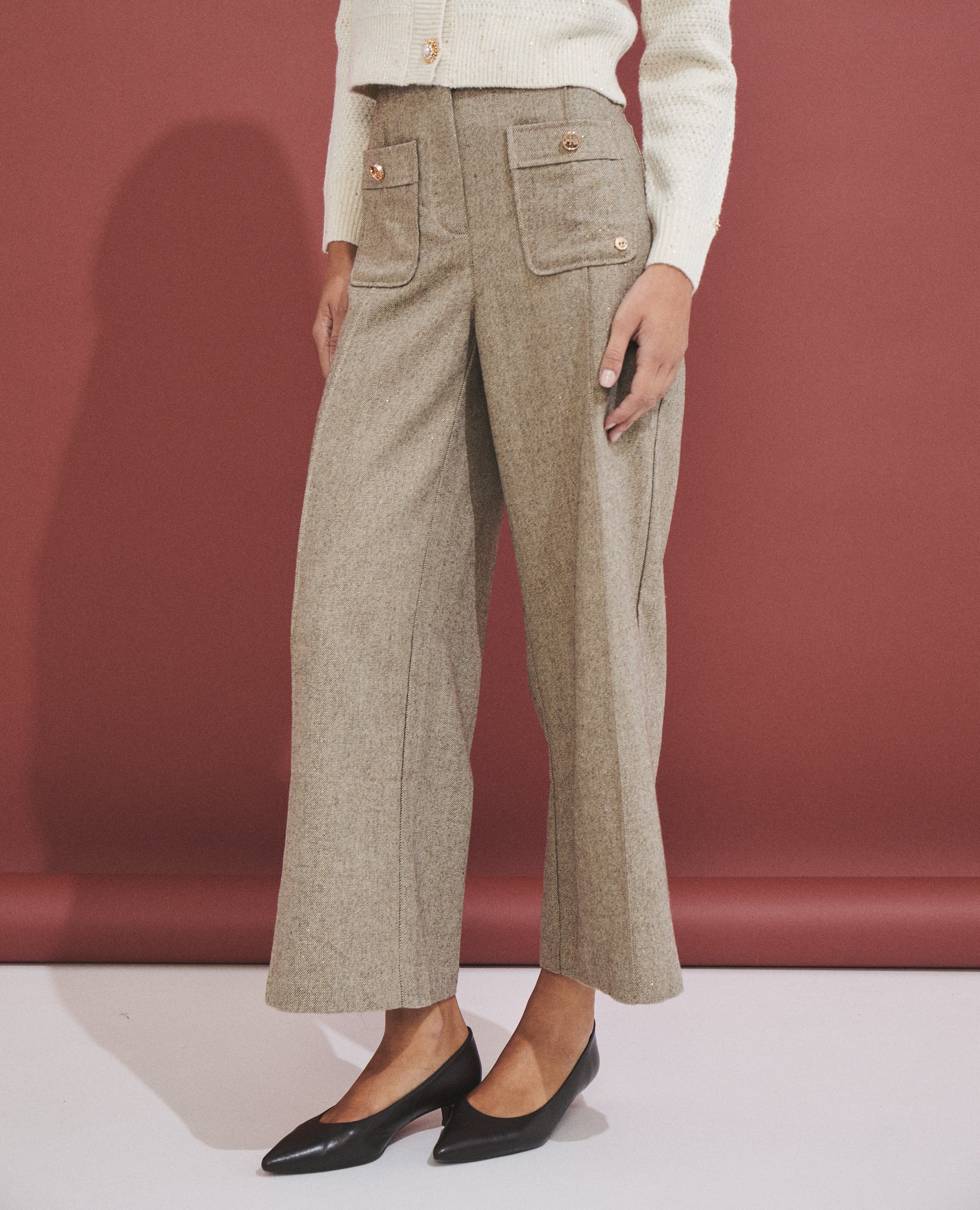 Pantalón de mujer ancho con bolsillos