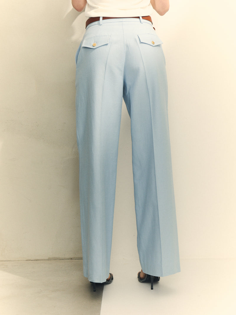 PANTALON ANCHO CON CINTURON