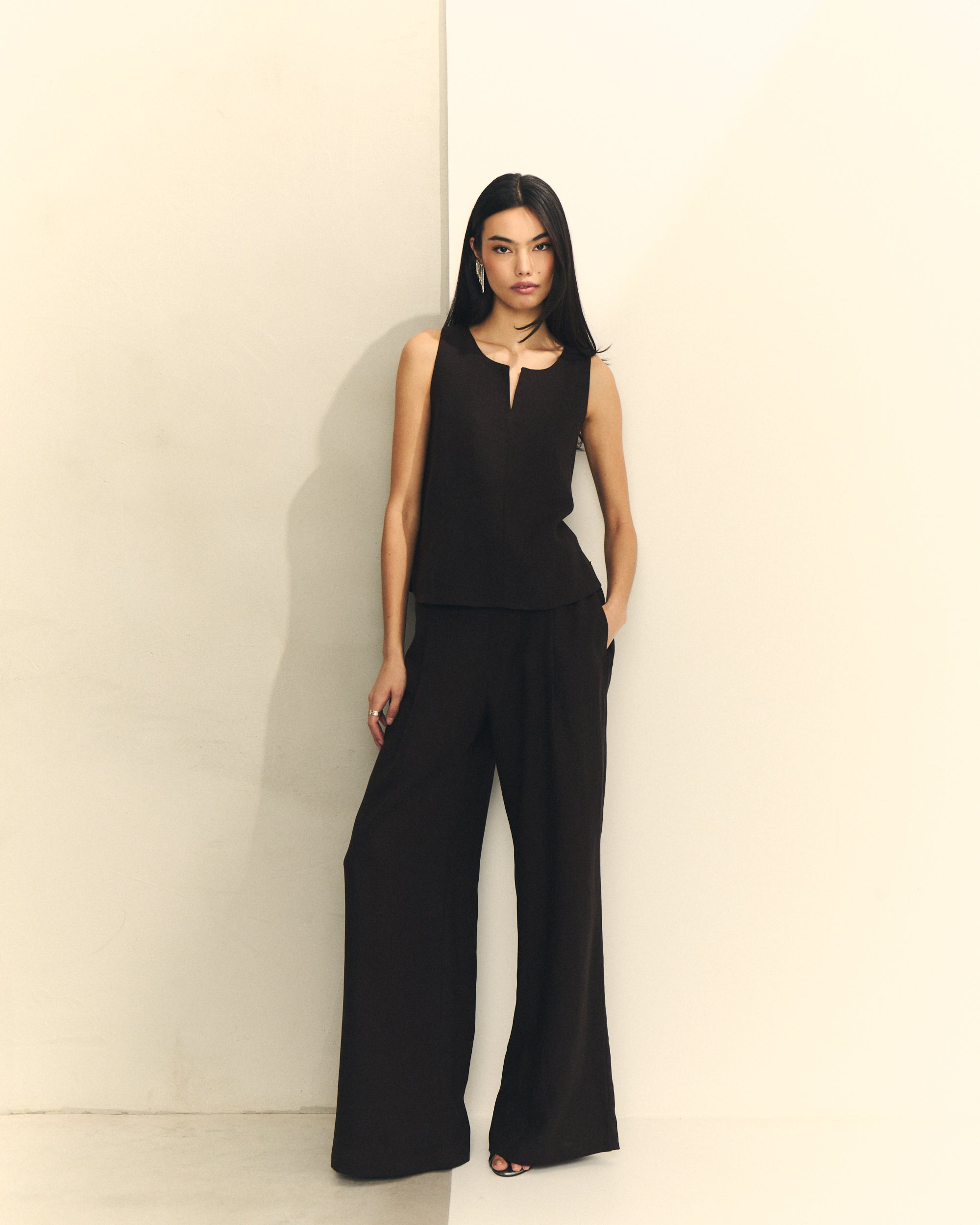 TOP CHALECO LINO
