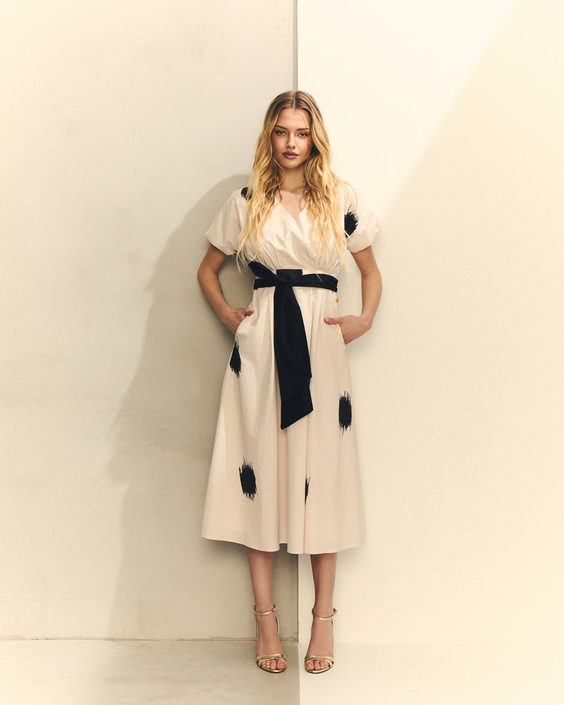 VESTIDO ESTAMPADO MANGA CORTA