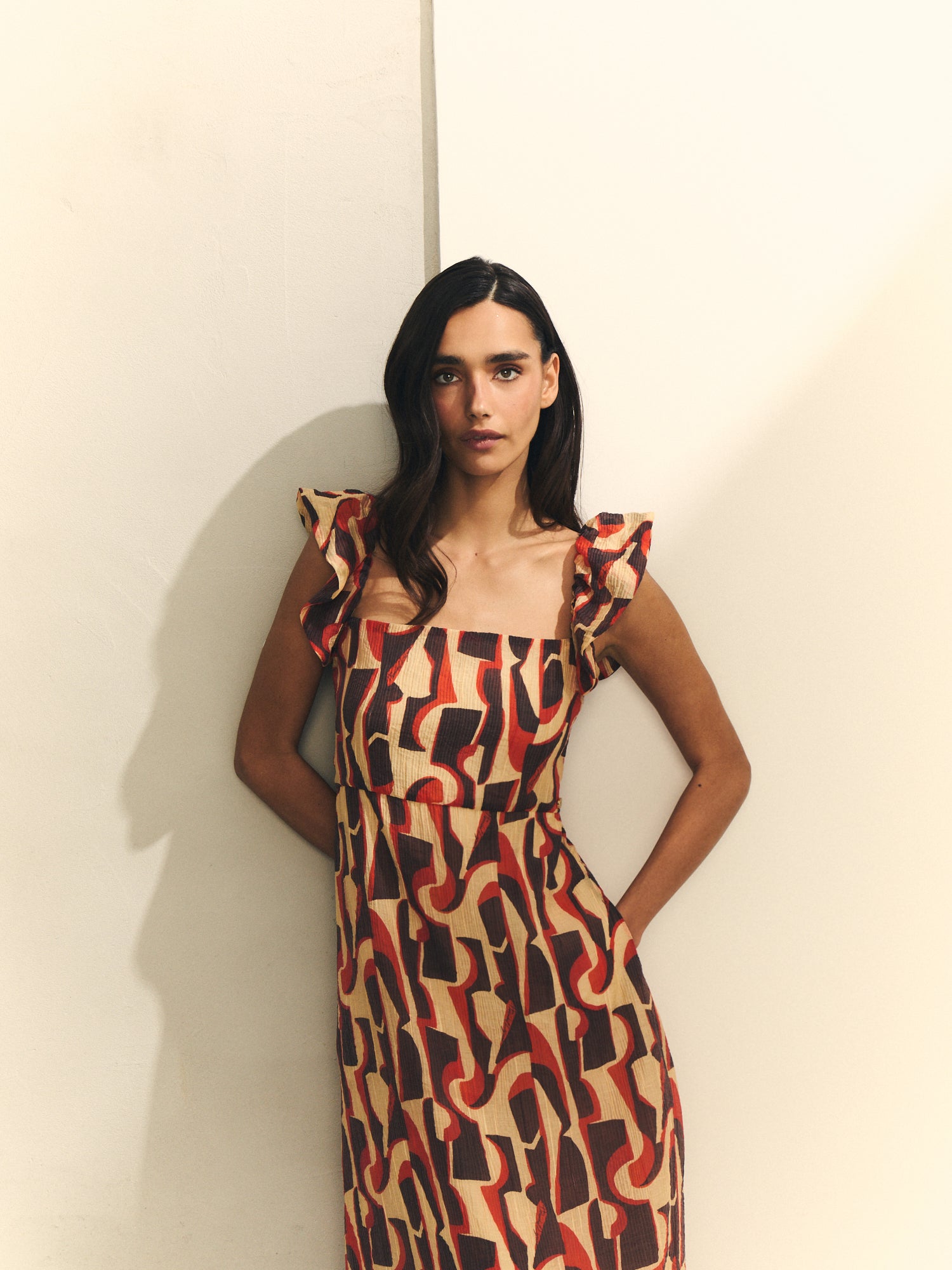 Vestido estampado tirantes.