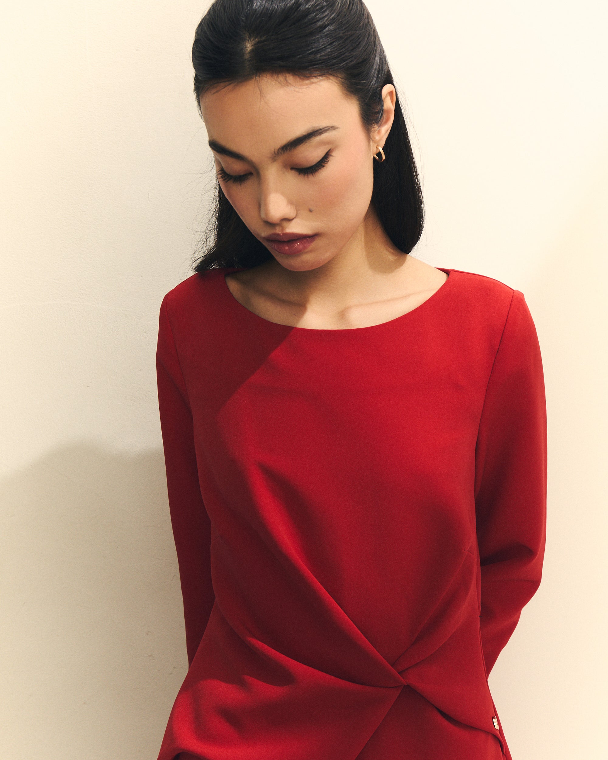 VESTIDO MANGA 3/4 CON LAZO