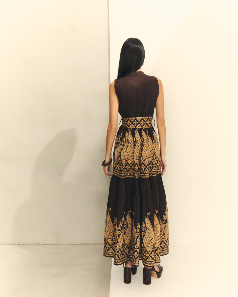 VESTIDO SIN MANGA BORDADO