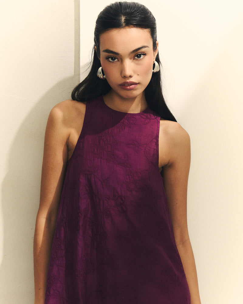 VESTIDO TIRANTE BORDADO