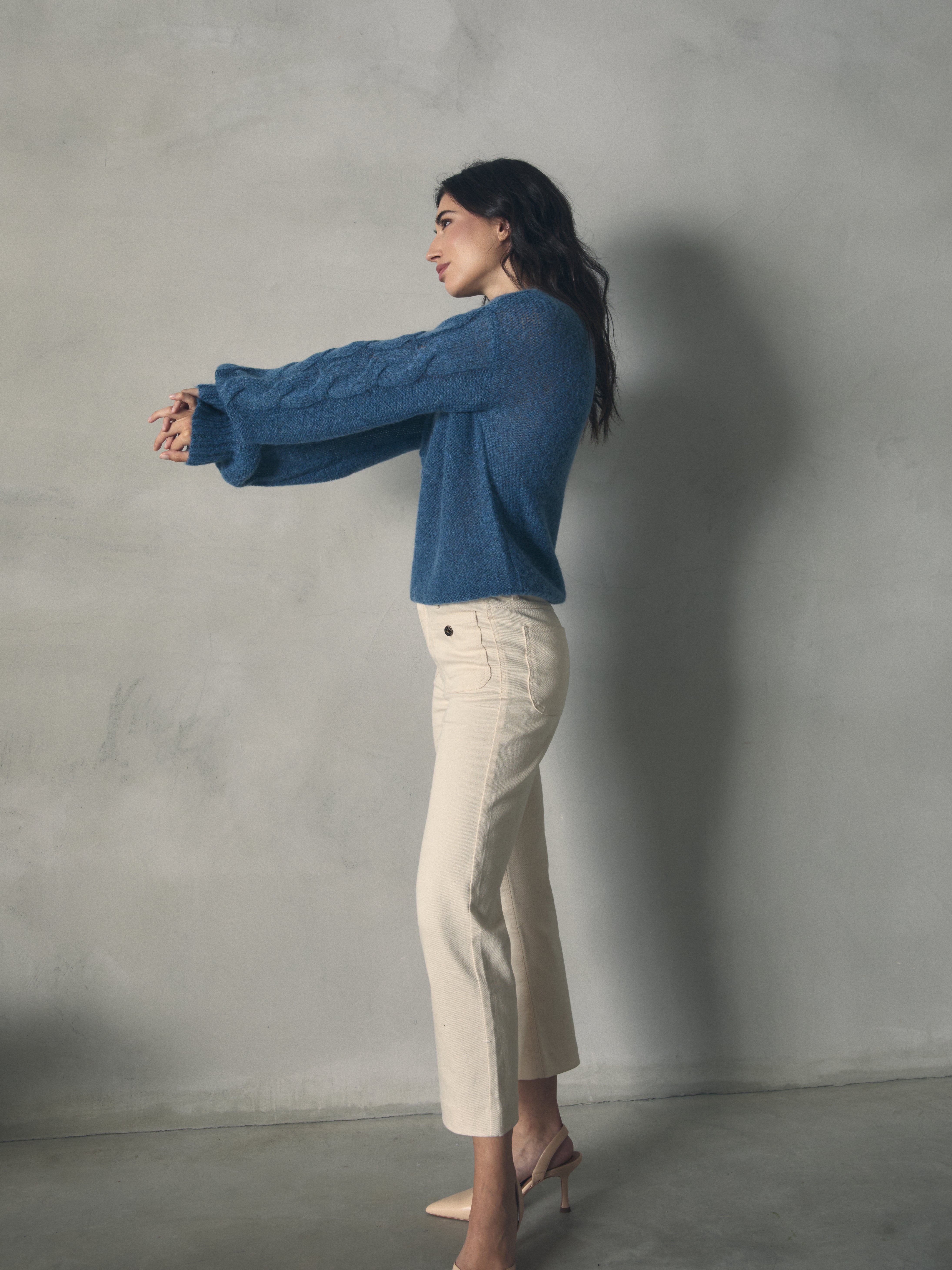 JERSEY MOHAIR MANGAS ABULLONADAS