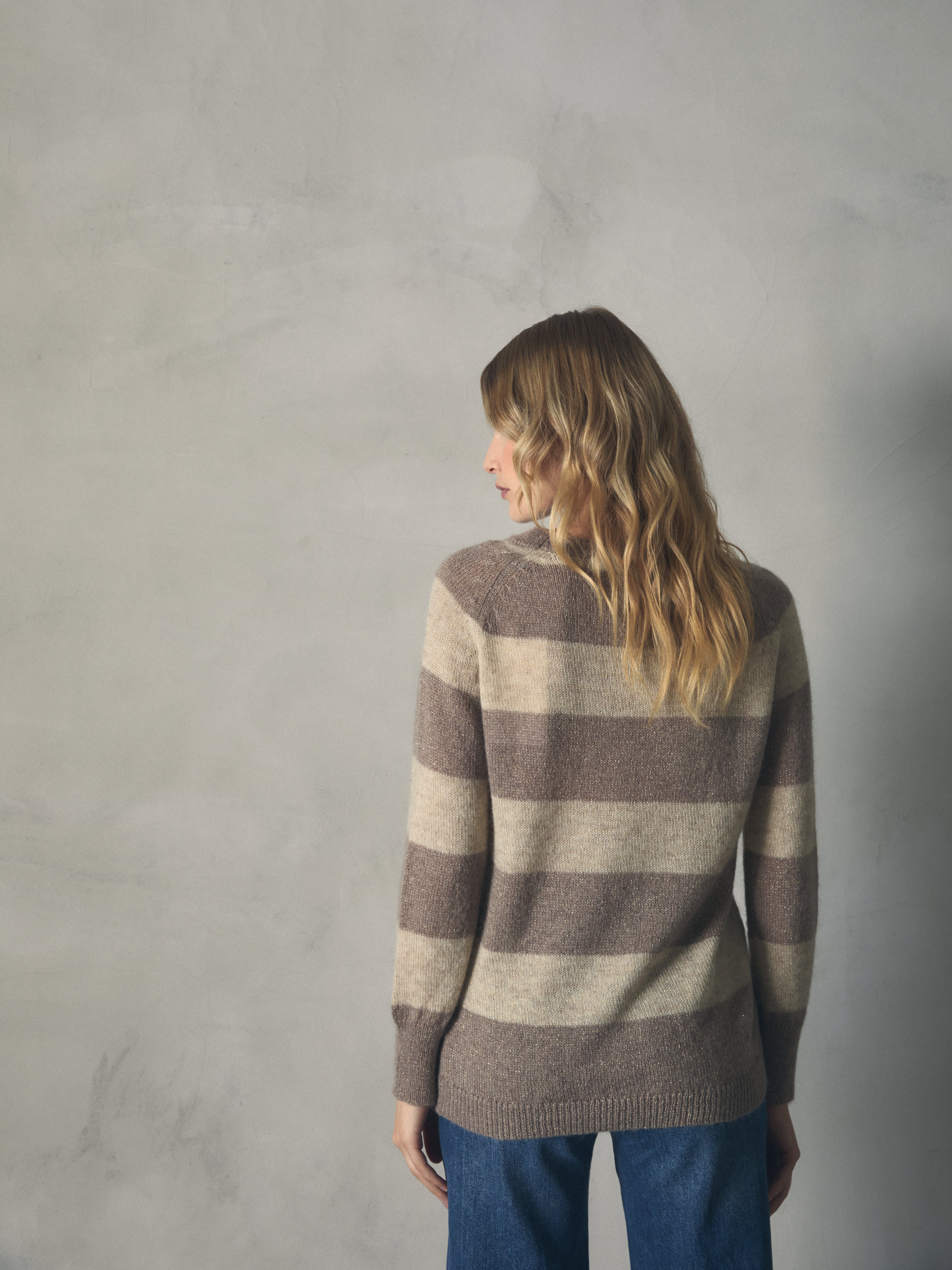 JERSEY MOHAIR DE RAYAS CON LUREX