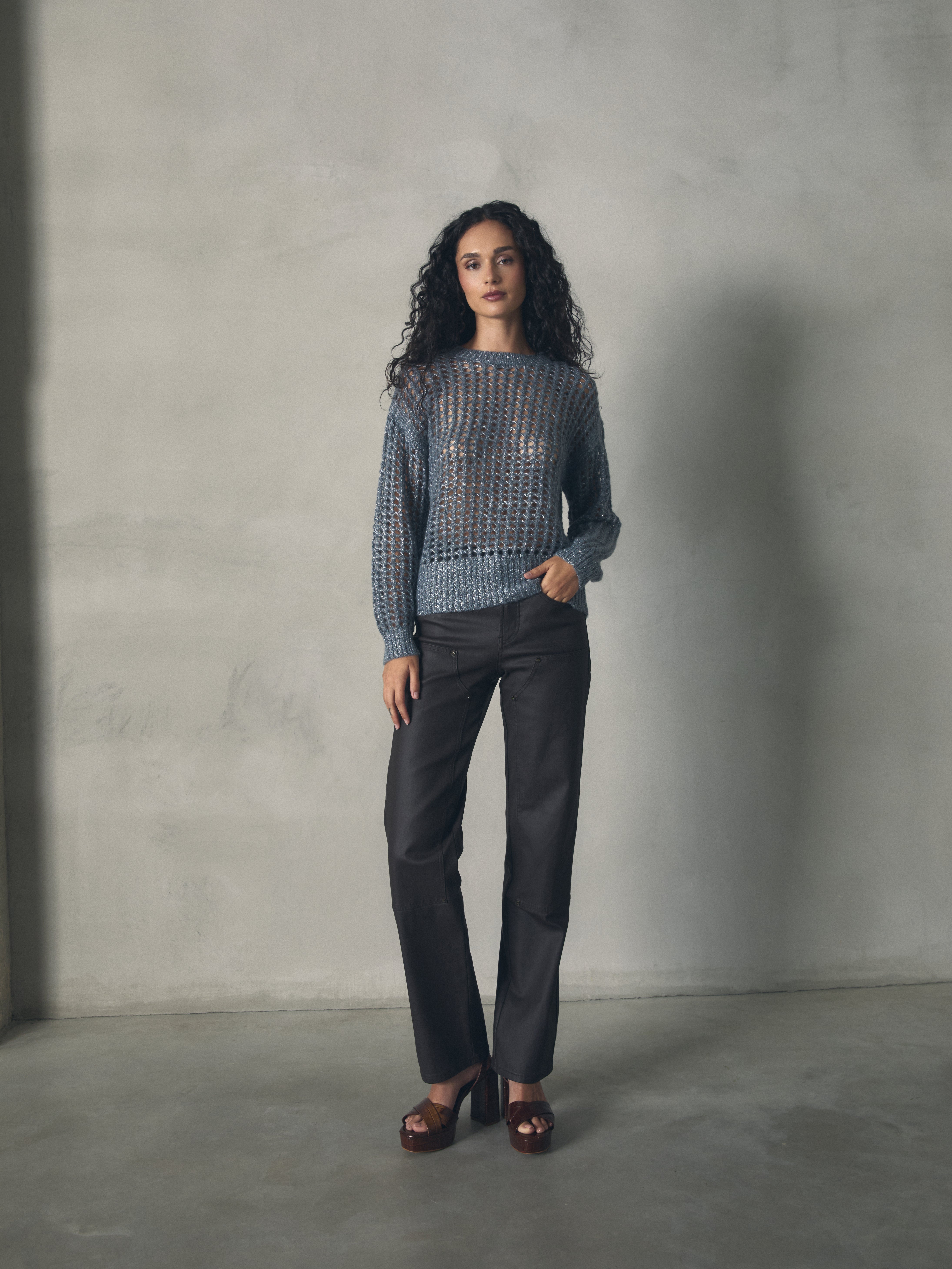 JERSEY CALADO DE MOHAIR CON LENTEJUELA