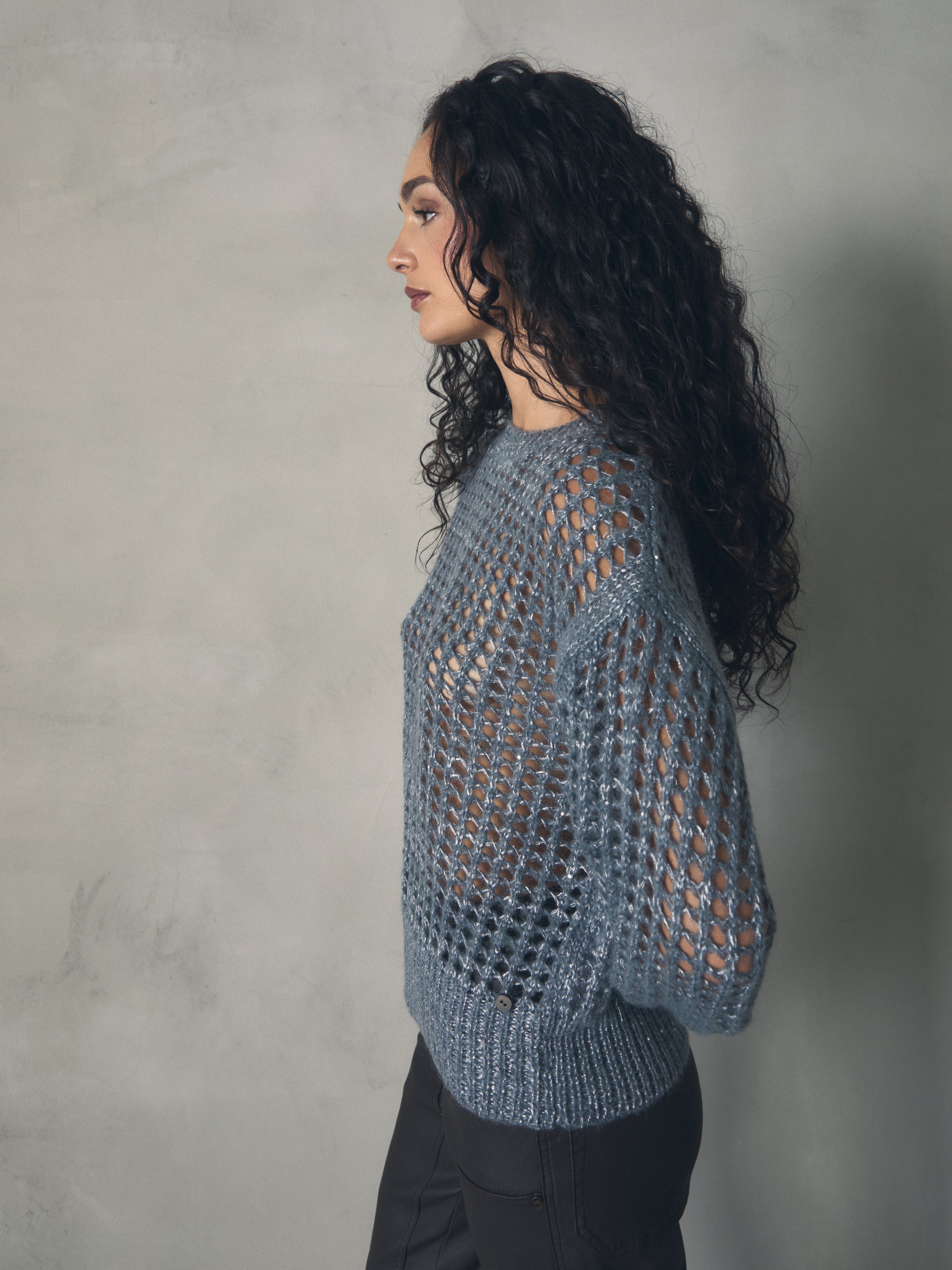 JERSEY CALADO DE MOHAIR CON LENTEJUELA