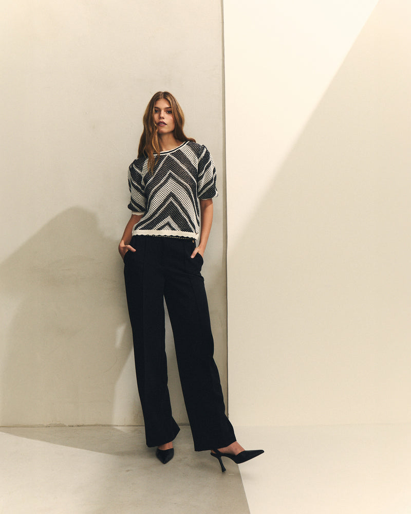 JERSEY DE ESTRUCTURA CON RAYAS