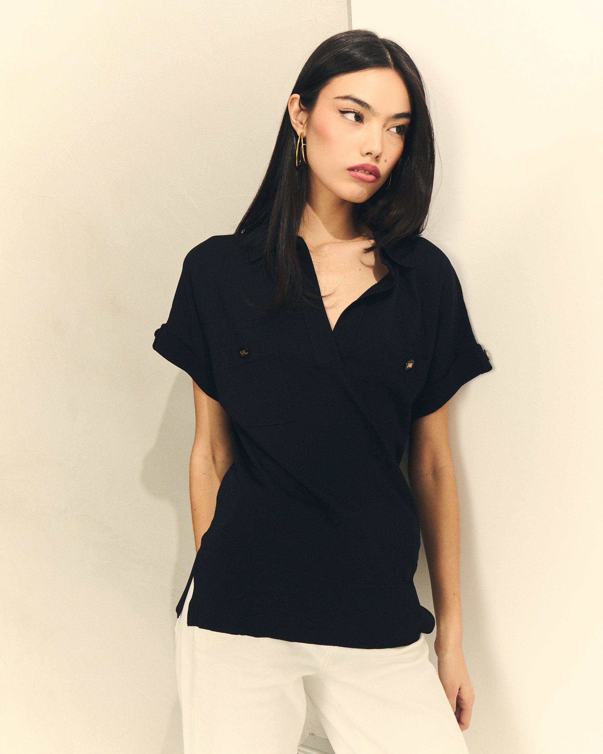 JERSEY MANGA CORTA CON BOLSILLOS