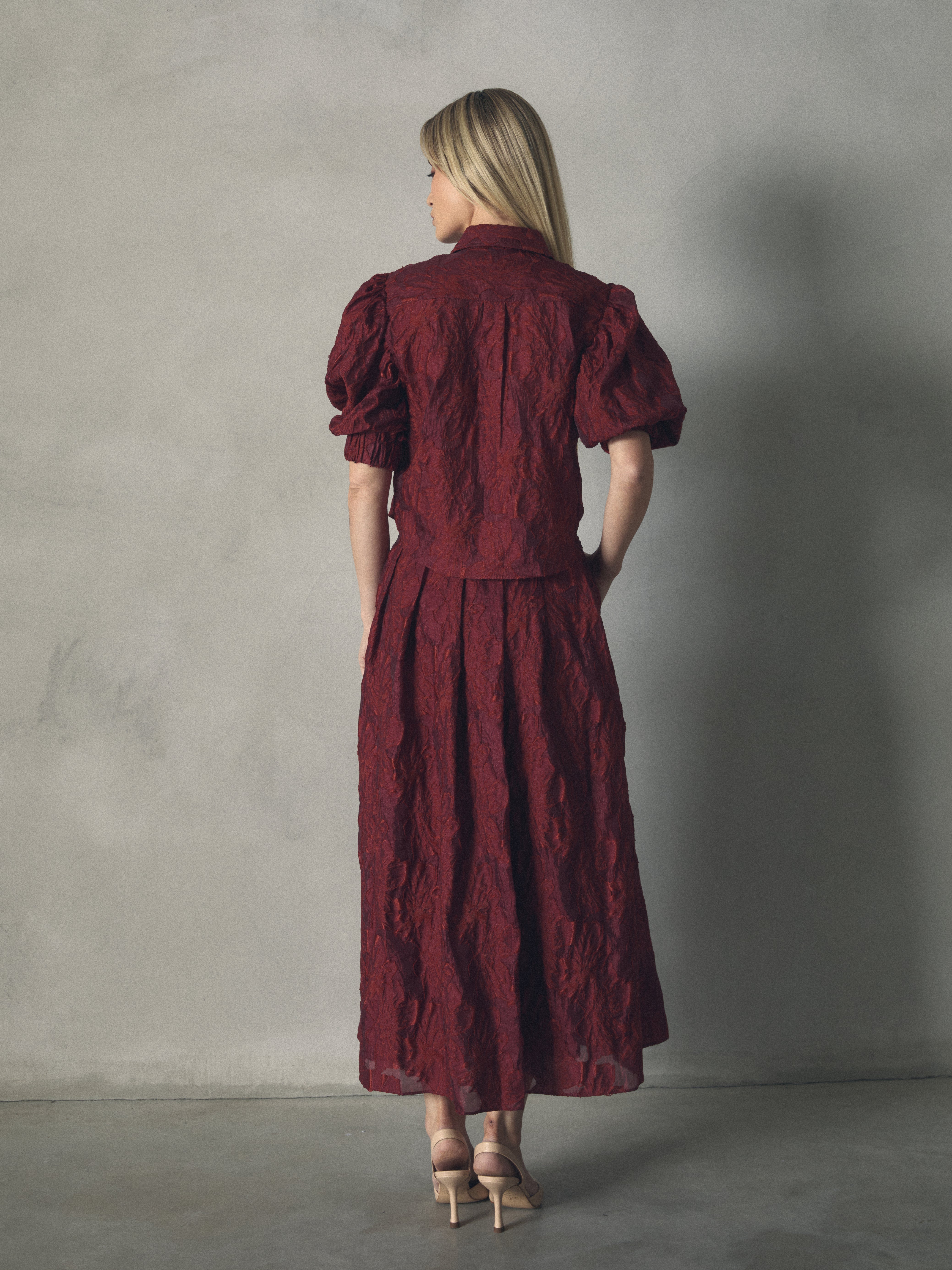 BLUSA JACQUARD MANGA CORTA de mujer Hannibal Laguna Collection