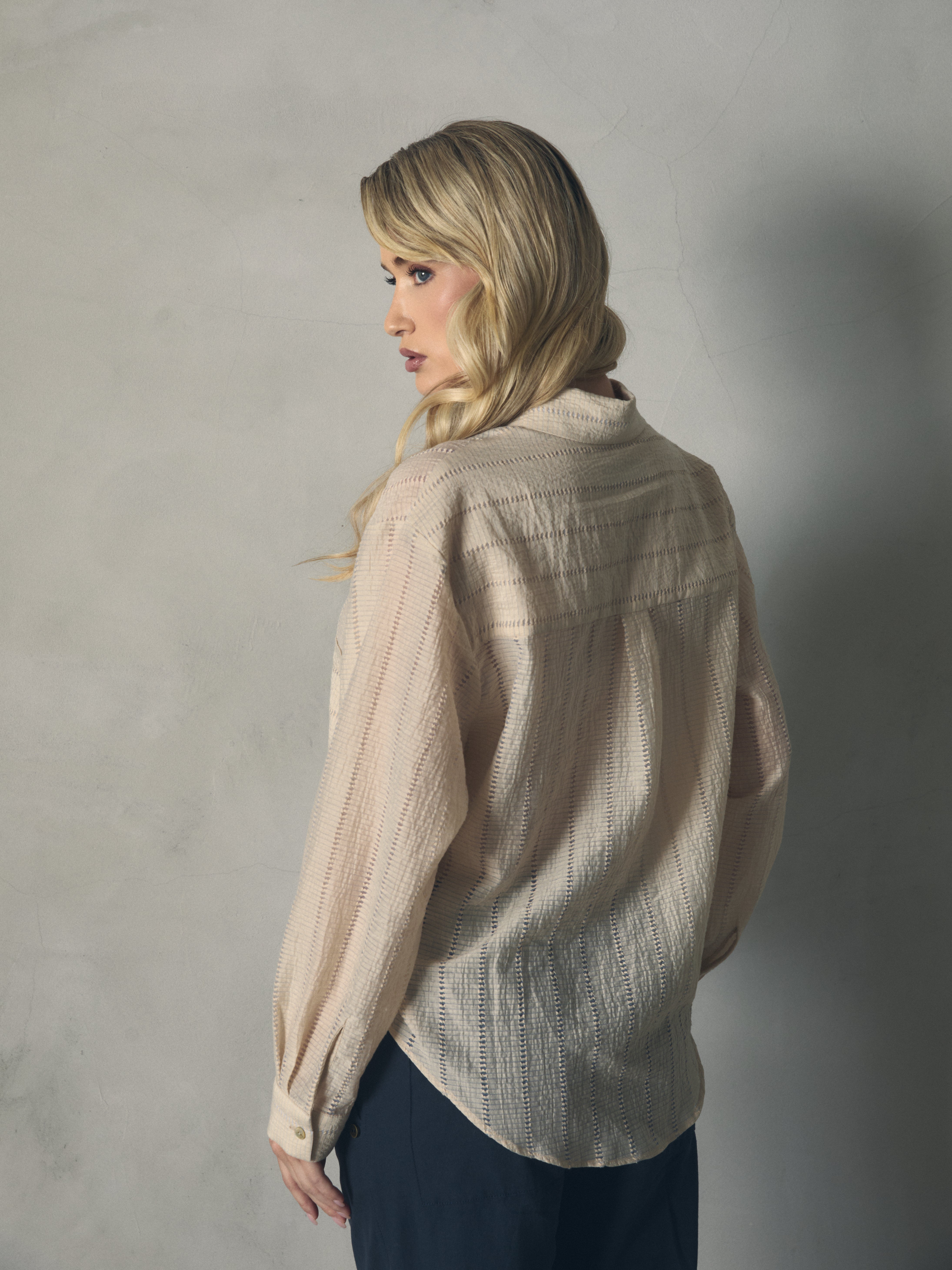 BLUSA RAYA CALADA de mujer Hannibal Laguna Collection