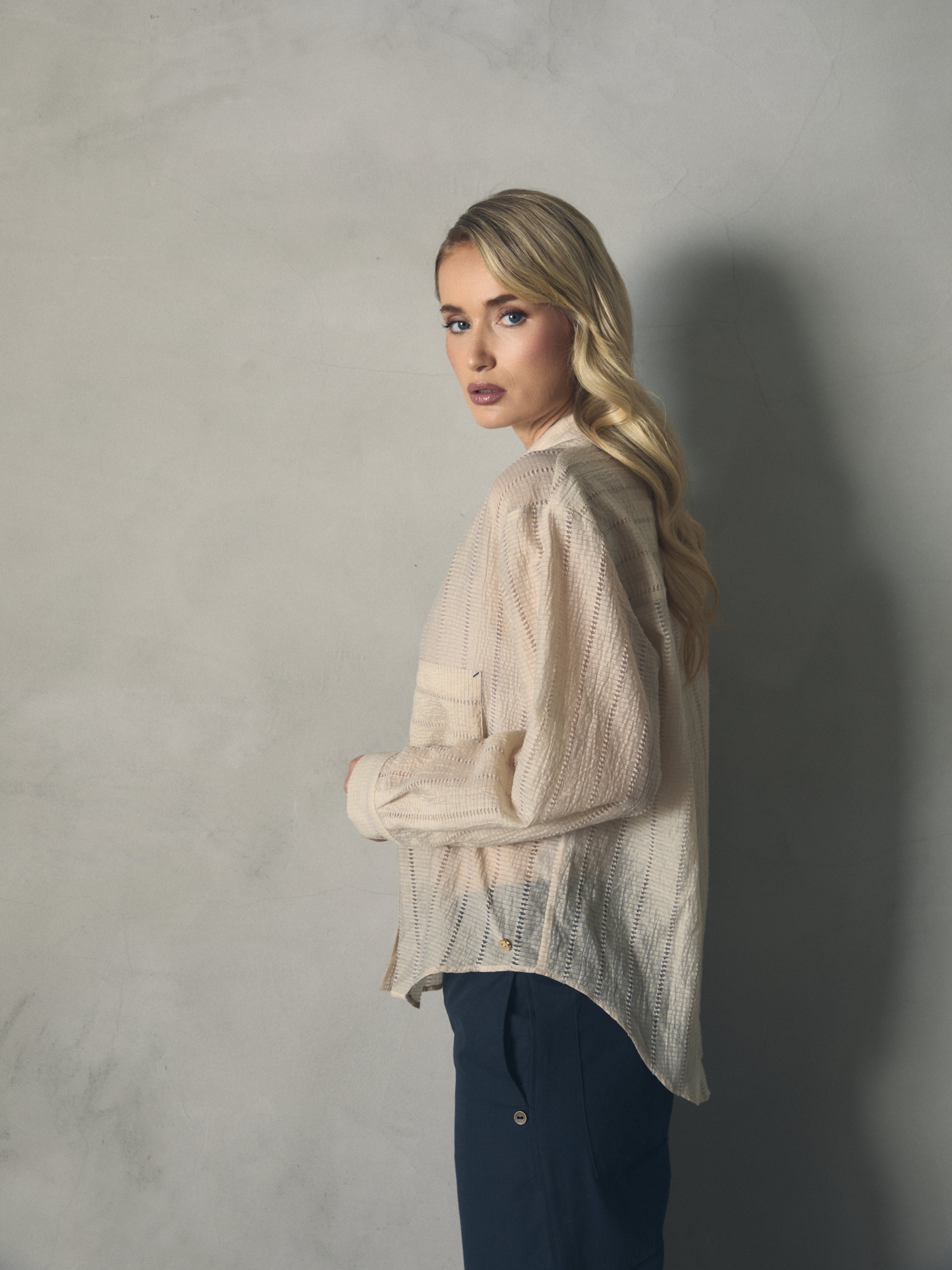 BLUSA RAYA CALADA de mujer Hannibal Laguna Collection