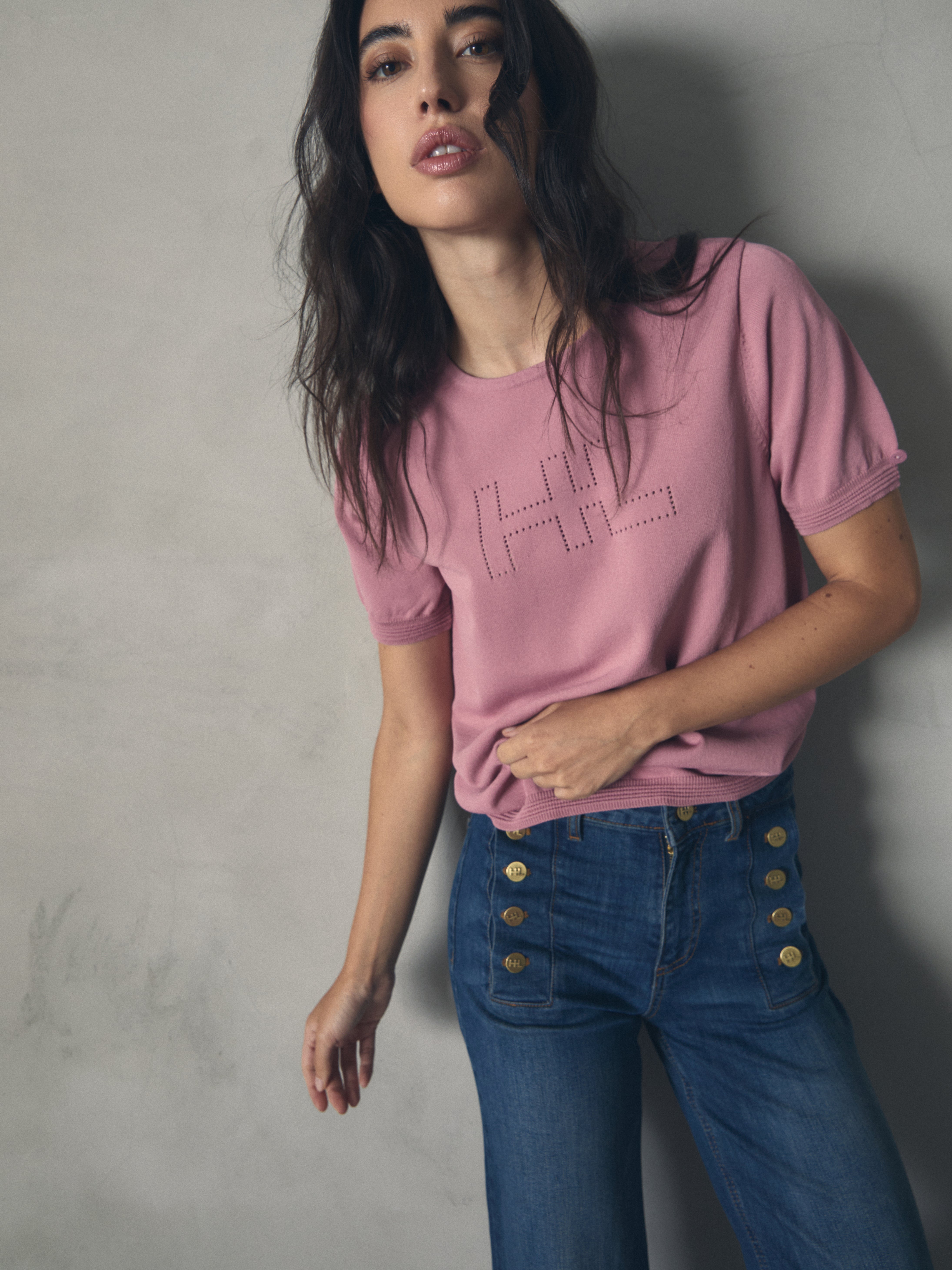 CAMISETA BASICA LOGO de mujer Hannibal Laguna Collection