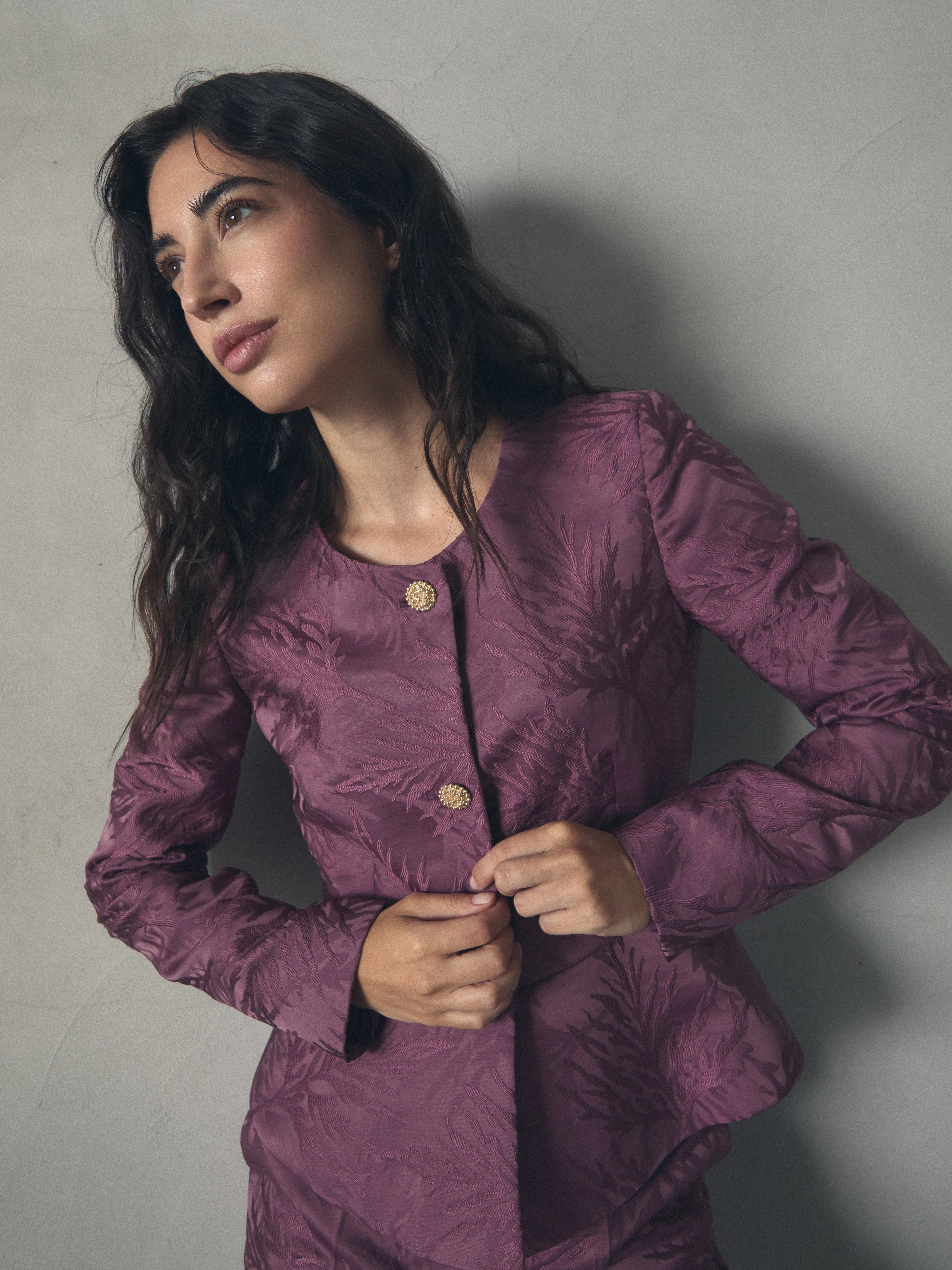 CHAQUETA PEPLUM JACQUARD de mujer Hannibal Laguna Collection