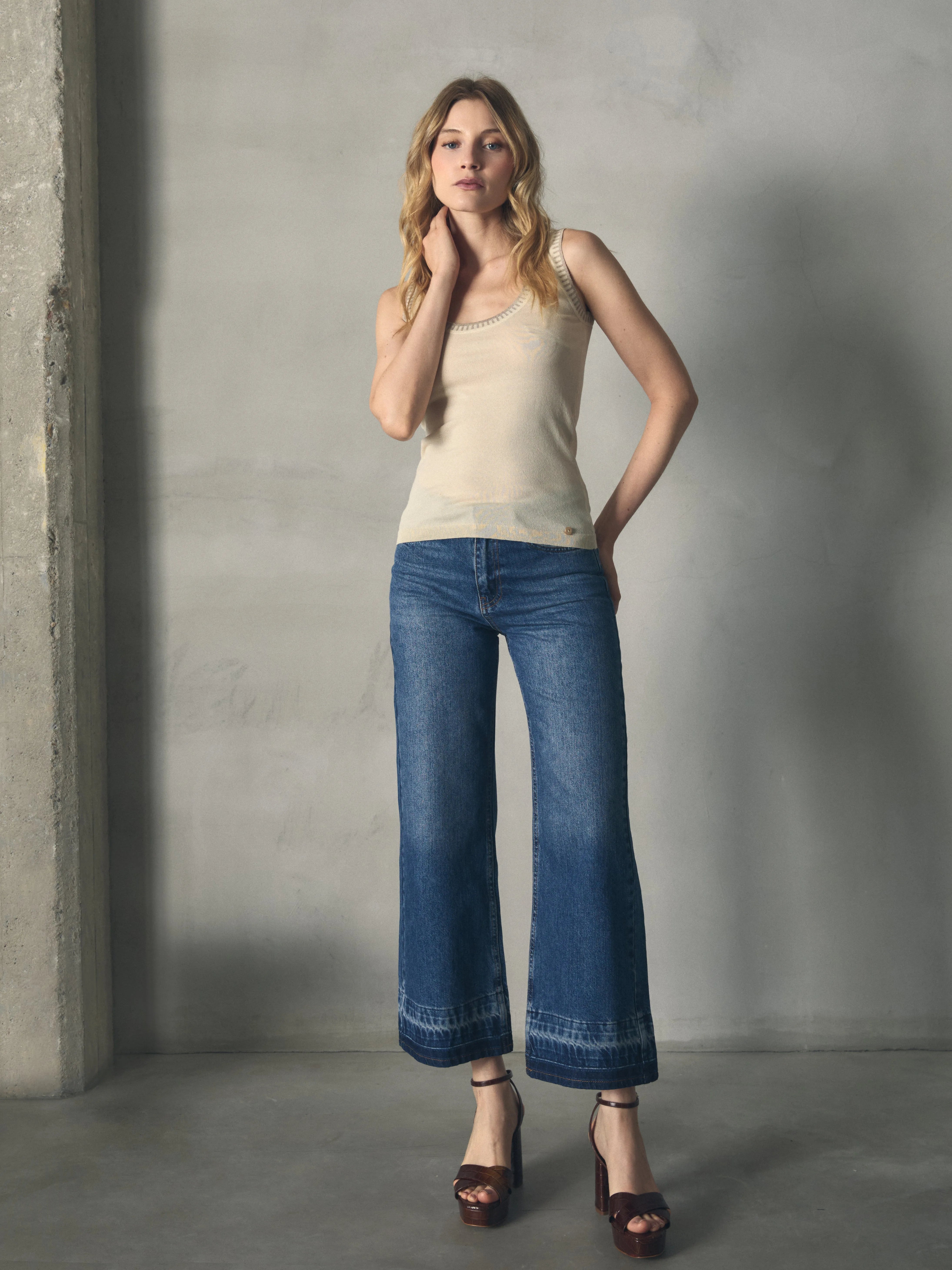 DENIM CAMPANA DESCOLORIDO de mujer Hannibal Laguna Collection