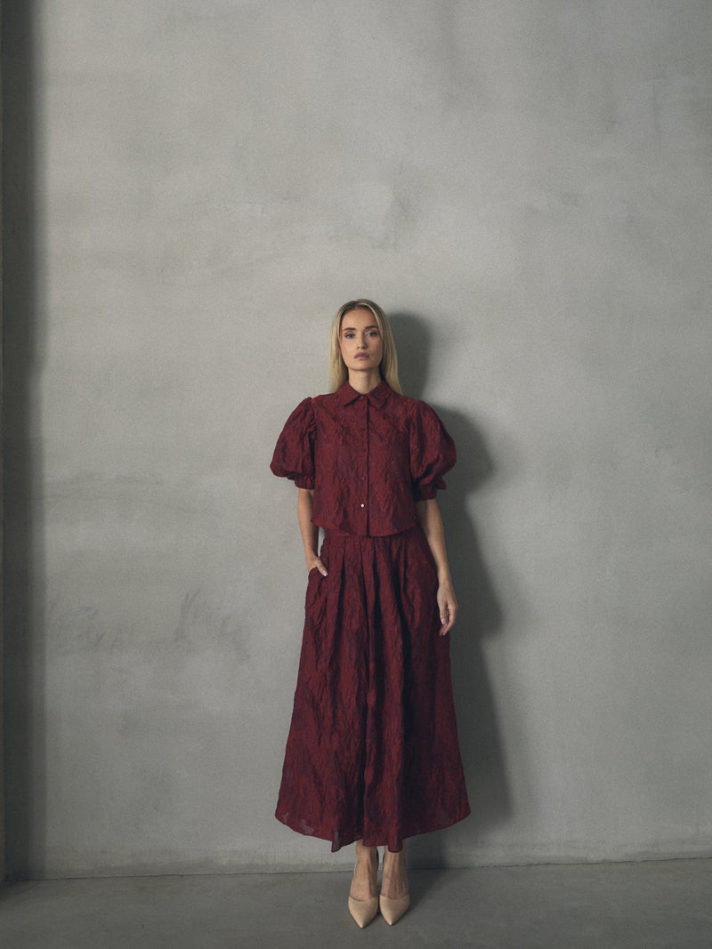 FALDA JACQUARD CON VOLUMEN