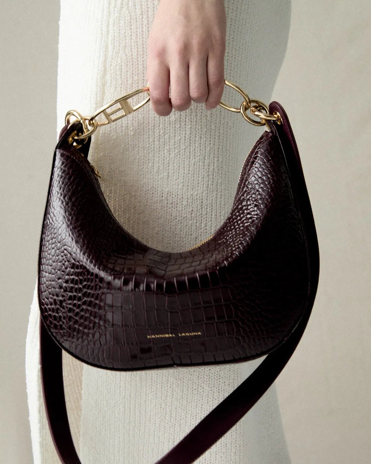 HOBO BAG ASA LOGO COCO BURDEOS de mujer Hannibal Laguna Collection