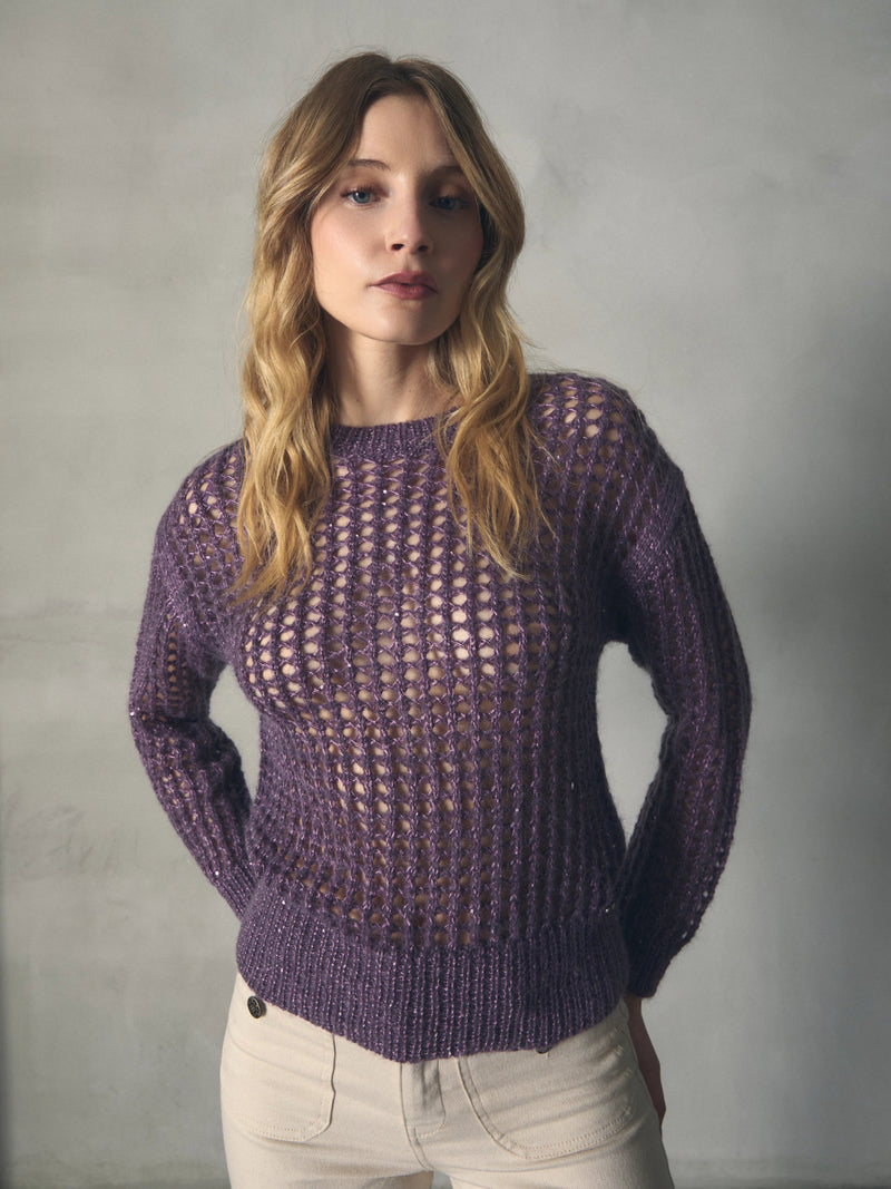 JERSEY CALADO DE MOHAIR CON LENTEJUELA