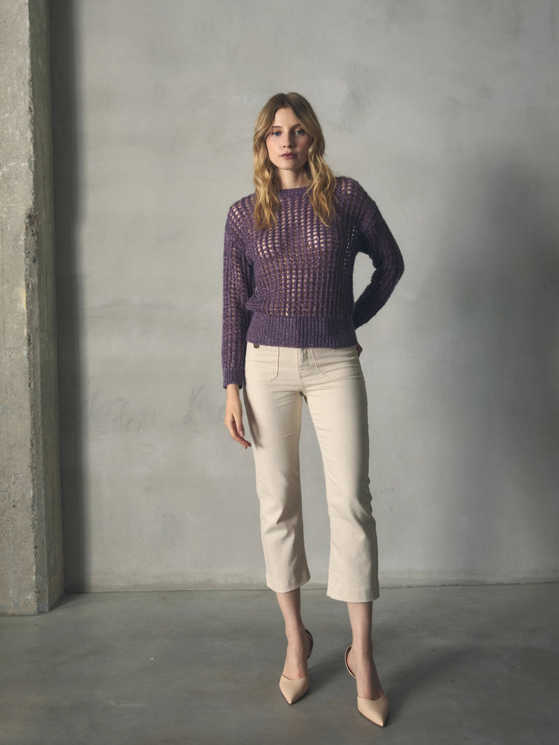 JERSEY CALADO DE MOHAIR CON LENTEJUELA