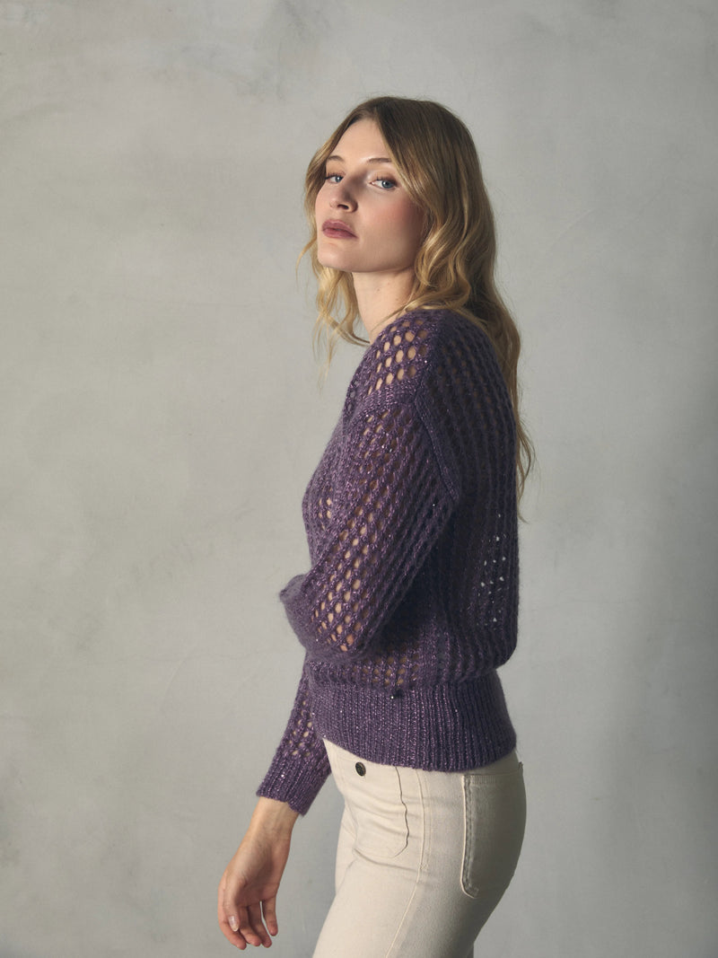 JERSEY CALADO DE MOHAIR CON LENTEJUELA