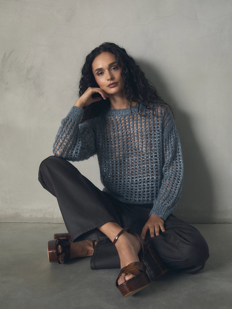 JERSEY CALADO DE MOHAIR CON LENTEJUELA