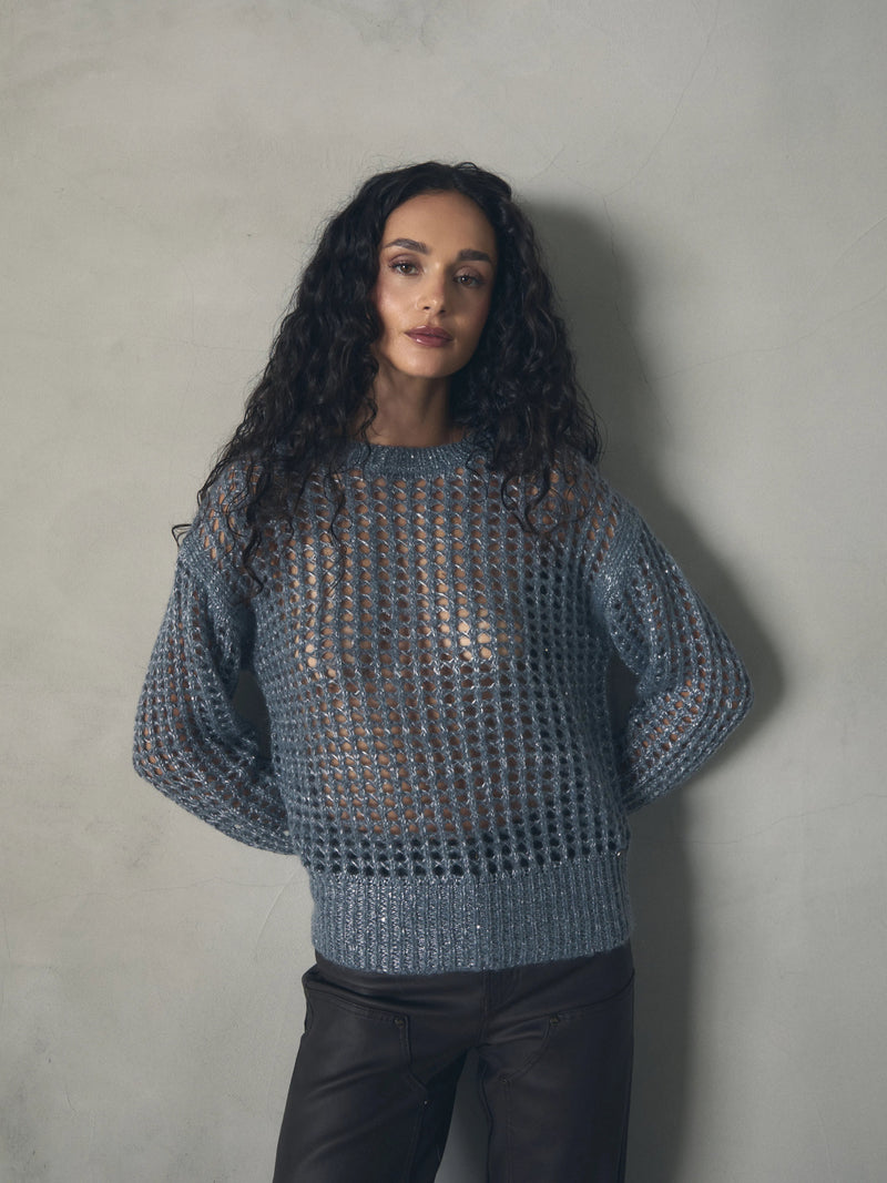 JERSEY CALADO DE MOHAIR CON LENTEJUELA