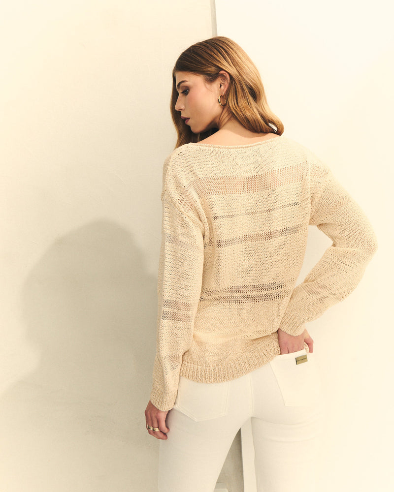 JERSEY DE RAYAS CON CUELLO BARCO