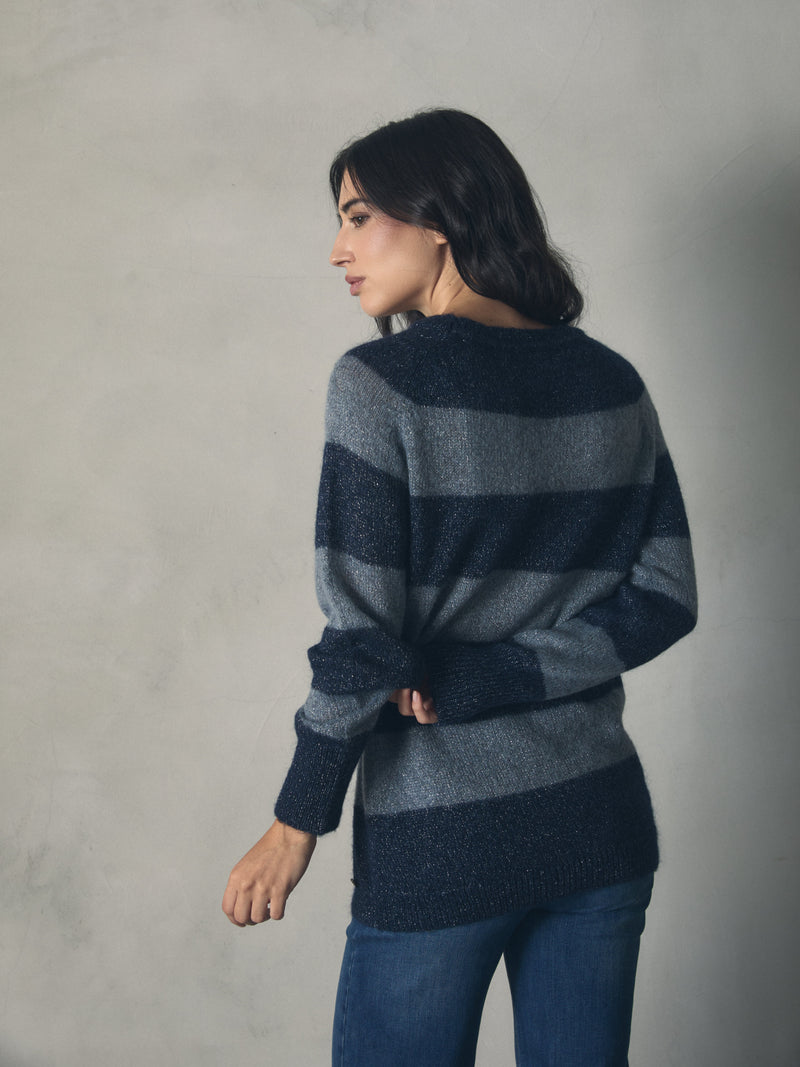 JERSEY MOHAIR DE RAYAS CON LUREX