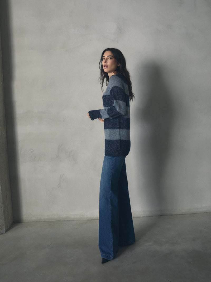 JERSEY MOHAIR DE RAYAS CON LUREX