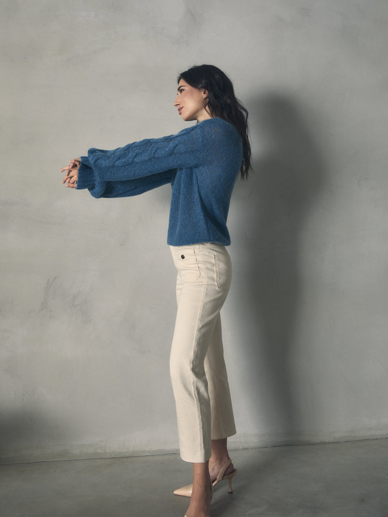 JERSEY MOHAIR MANGAS ABULLONADAS