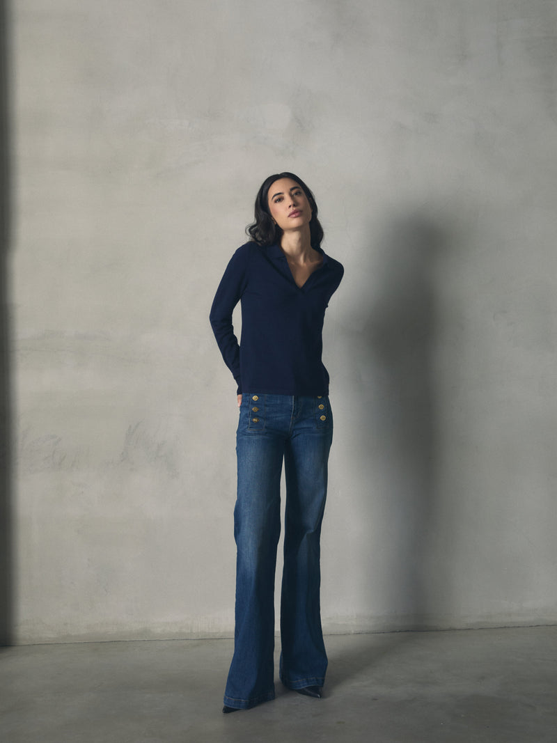 JERSEY PUNTO BASICO CON CUELLO TIPO POLO