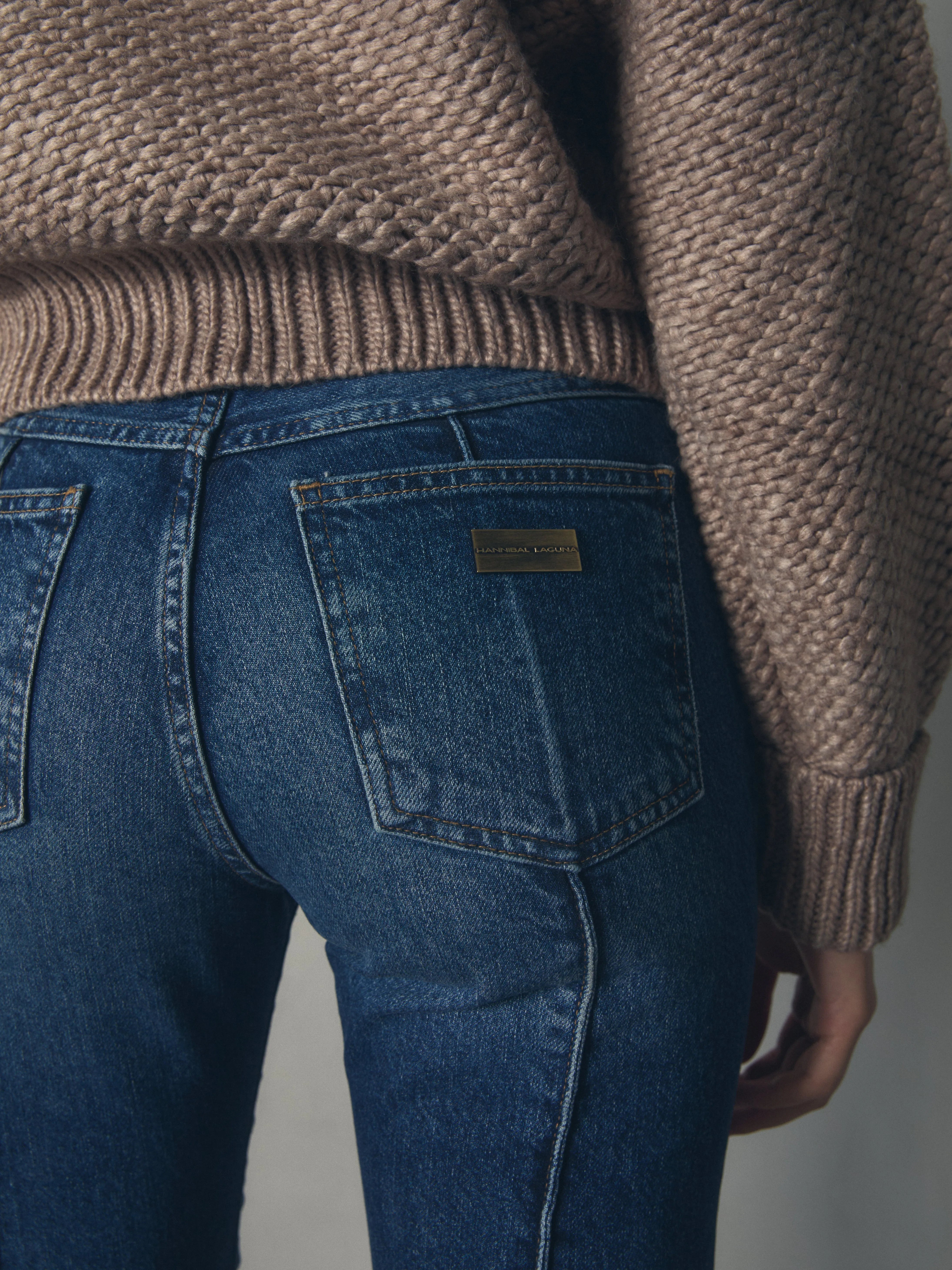 PANTALON DENIM NERVIO DELANTERO de mujer Hannibal Laguna Collection