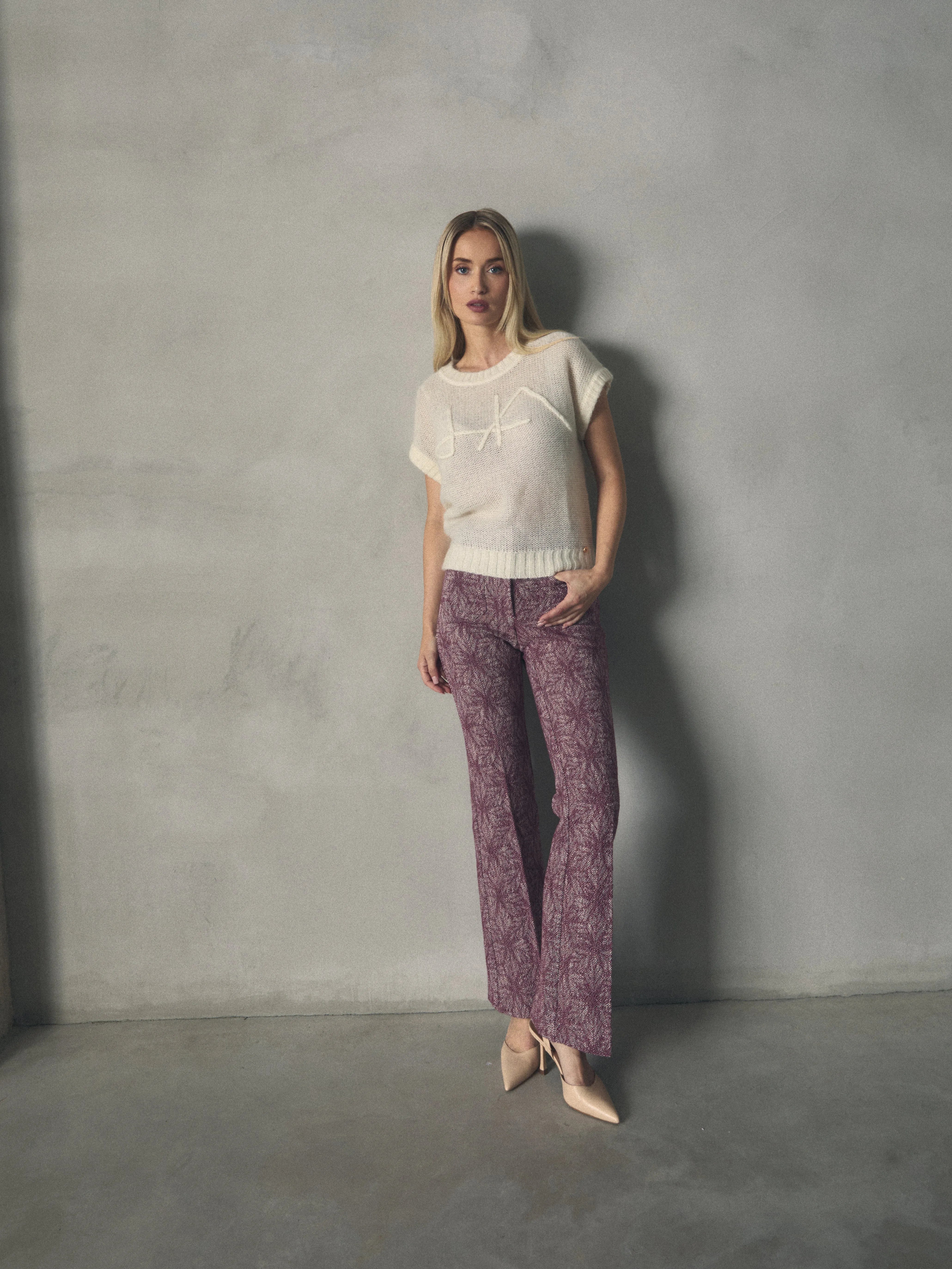PANTALON JACQUARD ALGODON RUSTICO de mujer Hannibal Laguna Collection