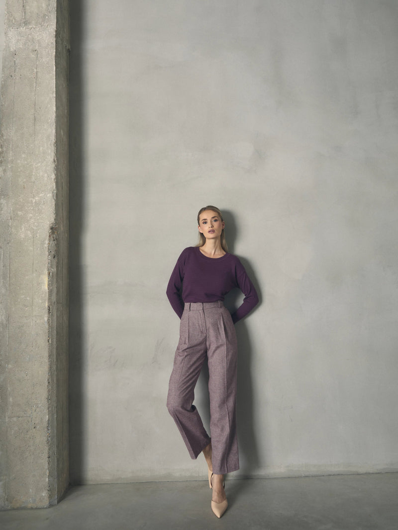 PANTALON RECTO CON BOTONES EN EL BAJO