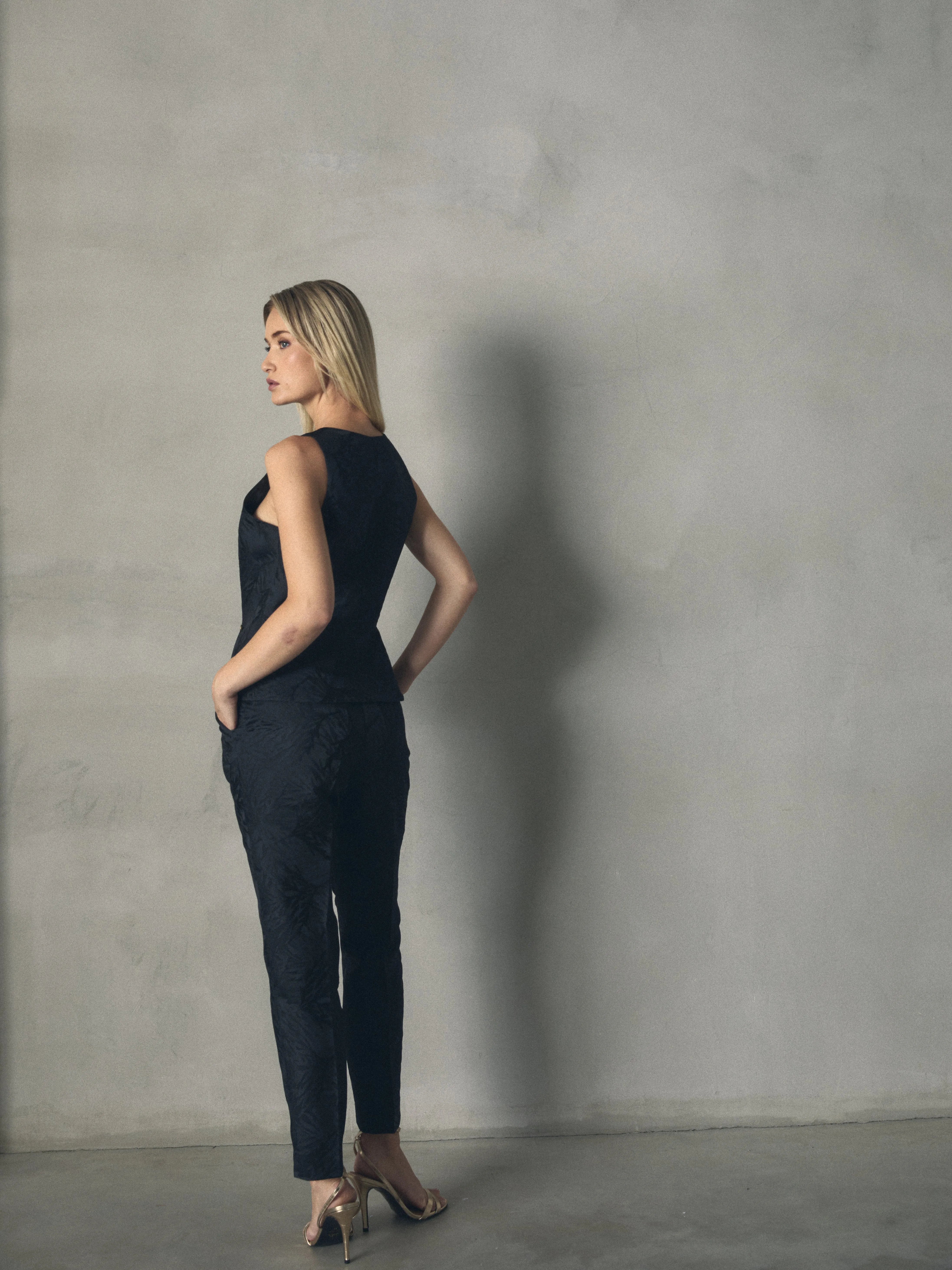 PANTALON RECTO JACQUARD de mujer Hannibal Laguna Collection