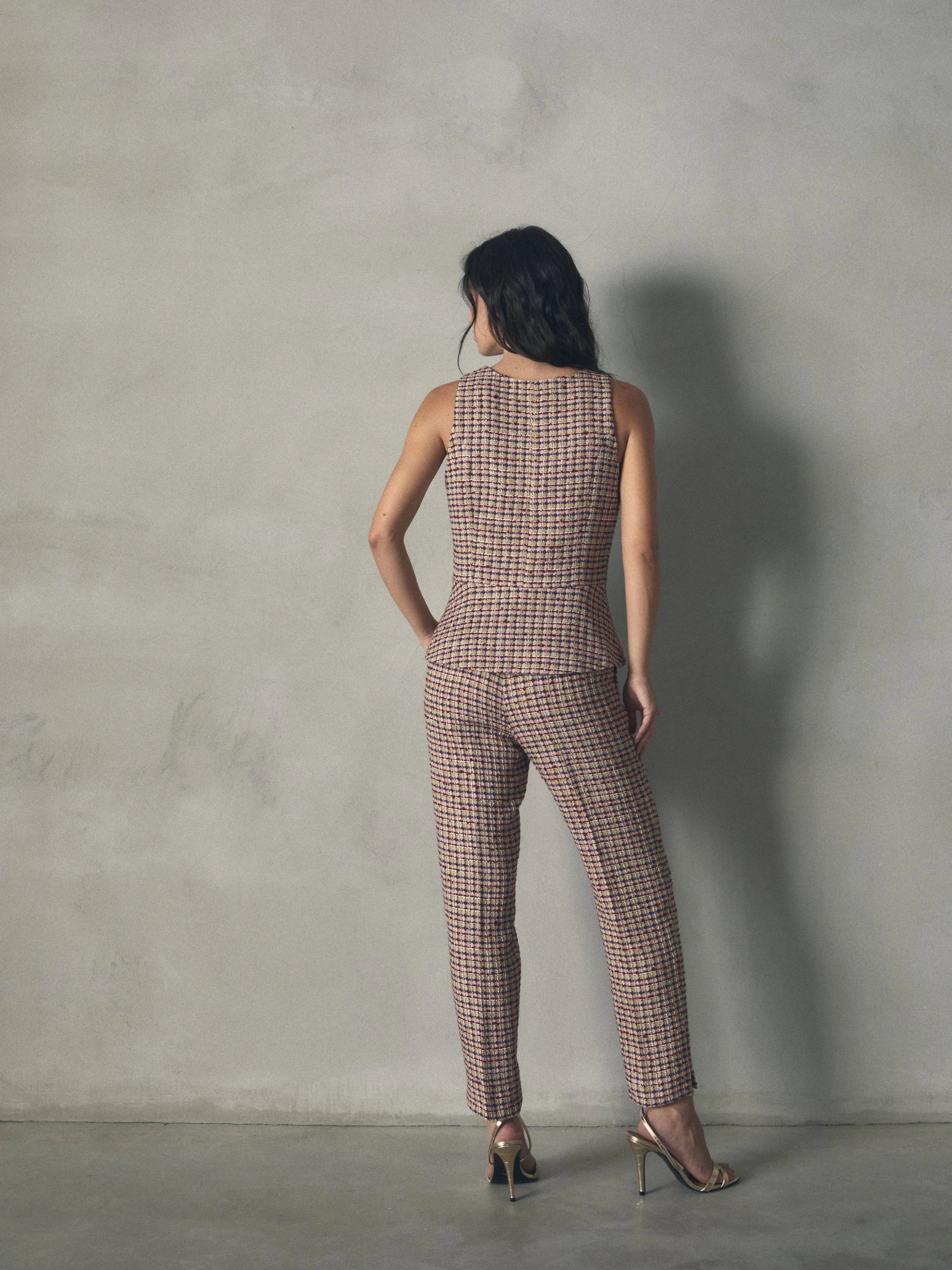 PANTALÓN TEJIDO TWEED de mujer Hannibal Laguna Collection