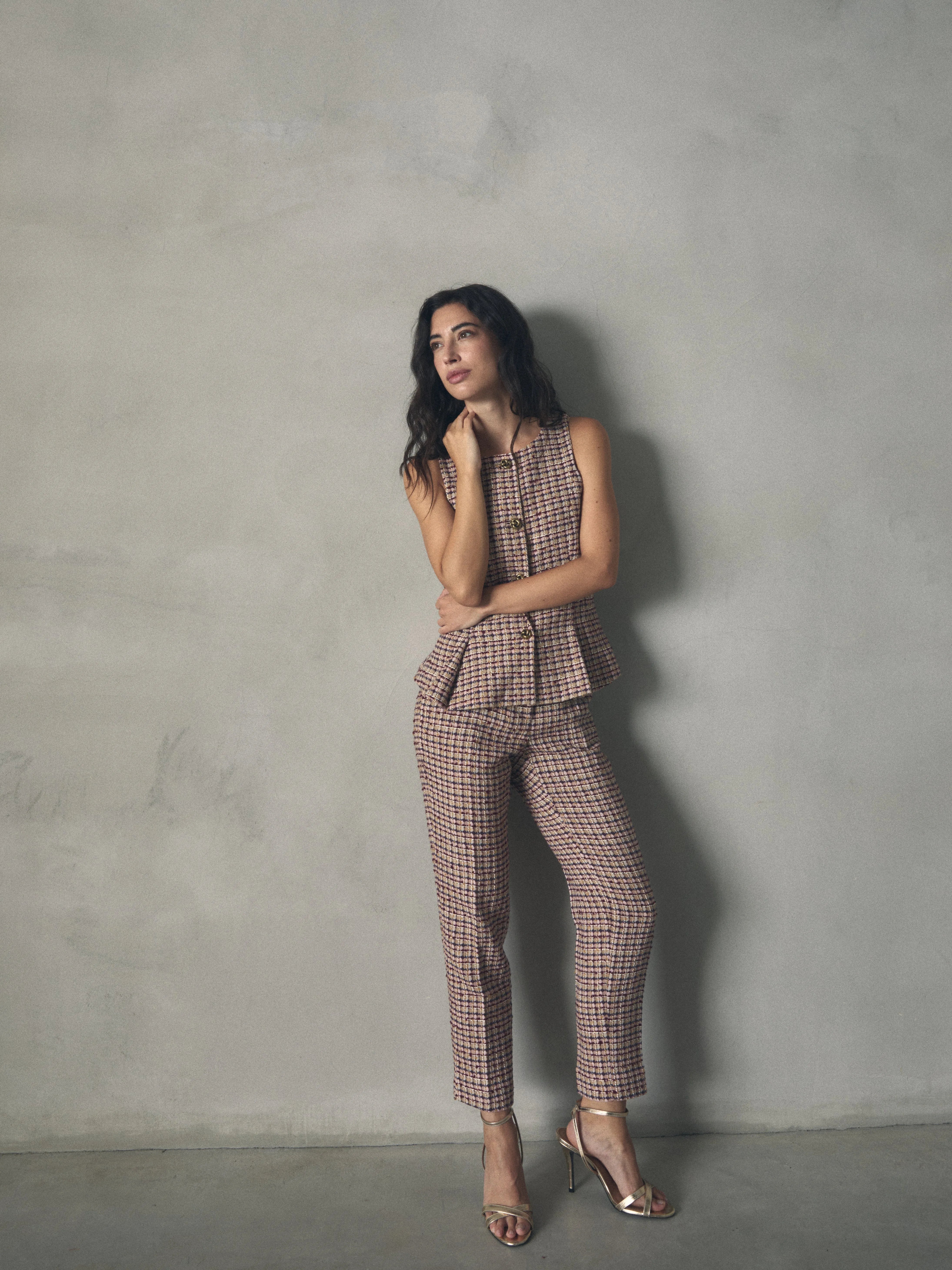 PANTALÓN TEJIDO TWEED de mujer Hannibal Laguna Collection