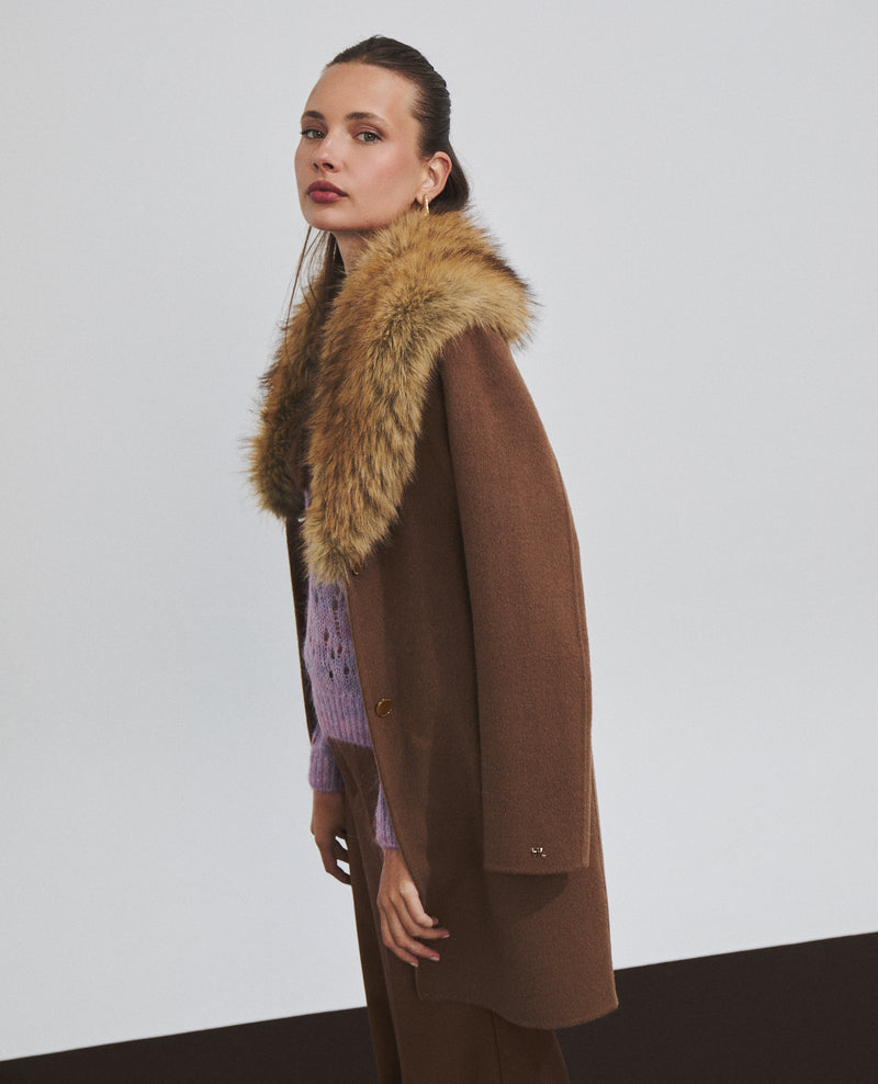 Abrigo midi de mujer 100% lana