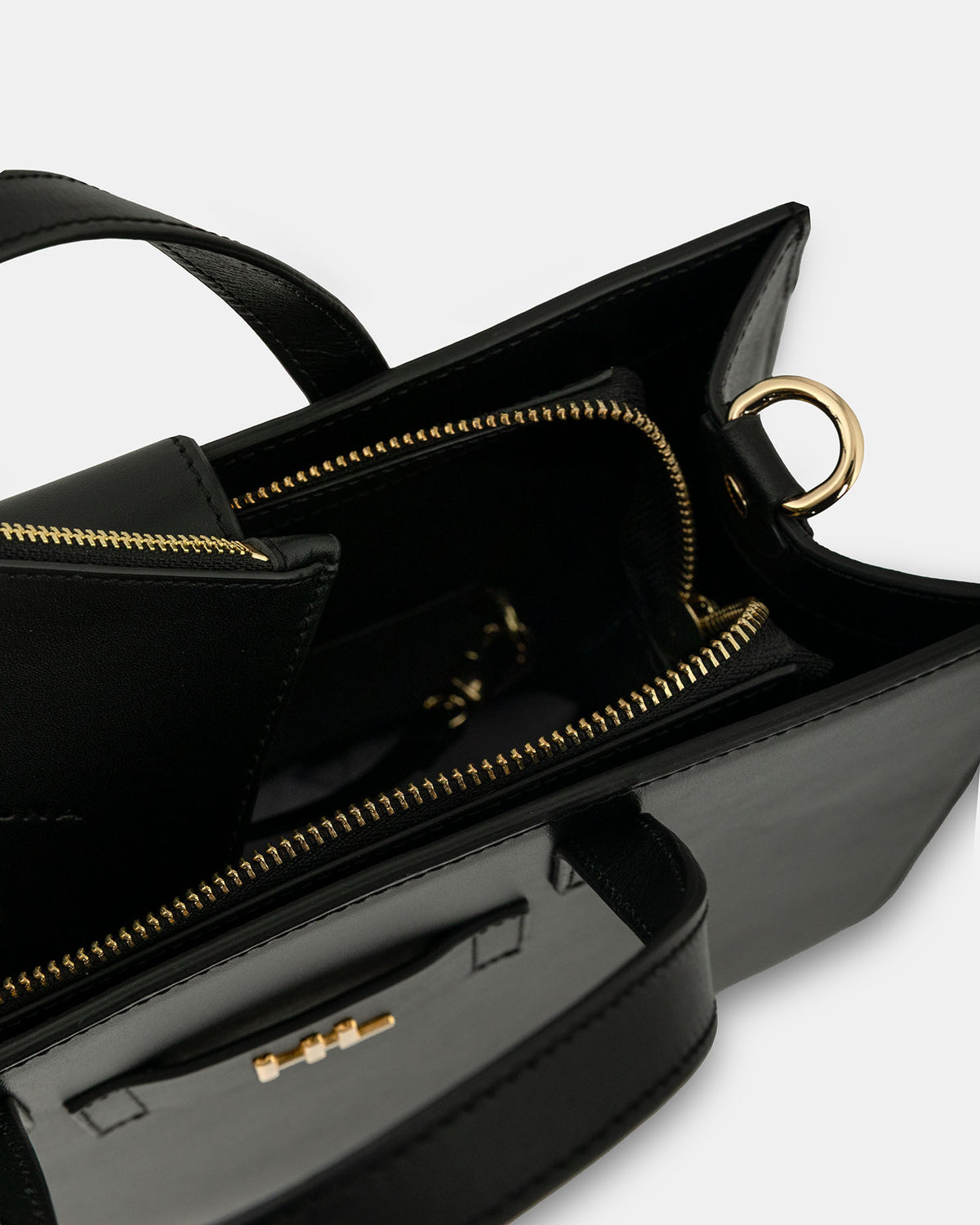 Bolso grande tipo shopper de piel con asa corta y larga negro - Hannibal Laguna - vista 2