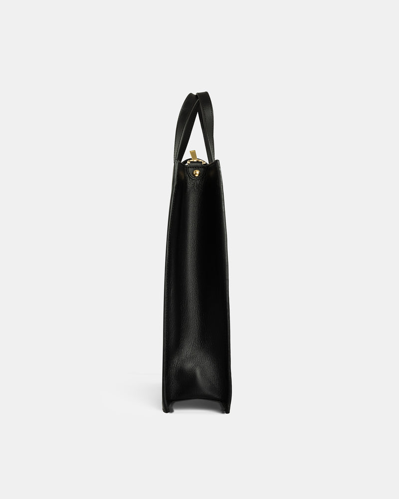 Bolso grande tipo shopper de piel con asa corta y larga