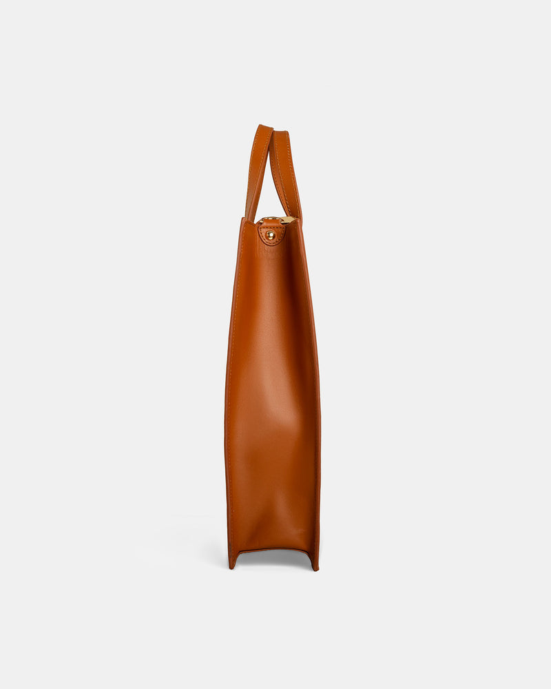 Bolso grande tipo shopper de piel con asa corta y larga